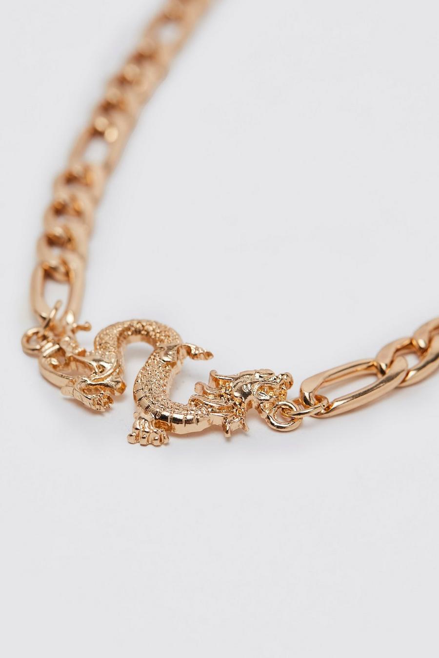 Gold Dragon Chain Necklace image number 1