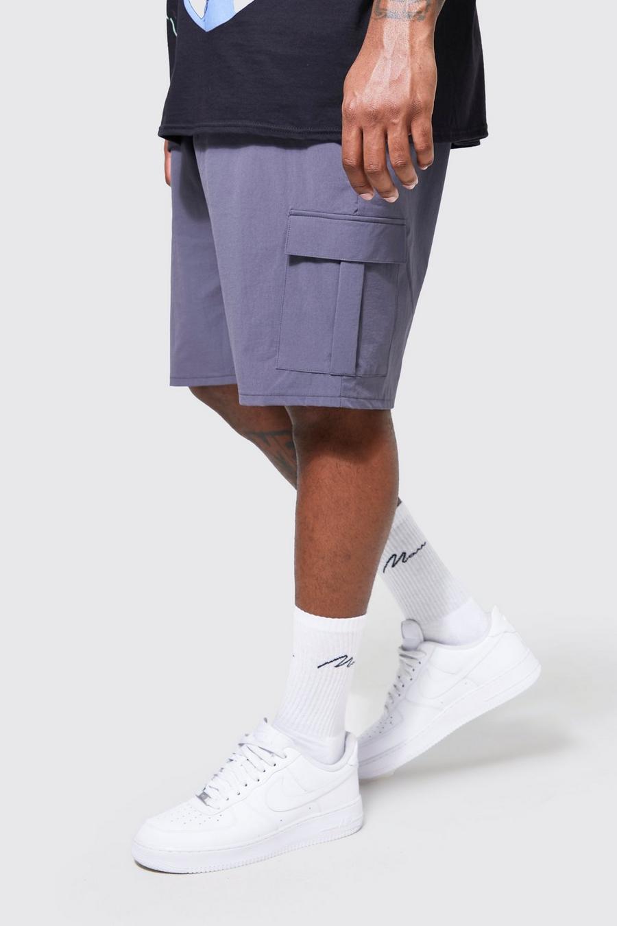 Grey gris Plus Technical Stretch Cargo Shorts image number 1