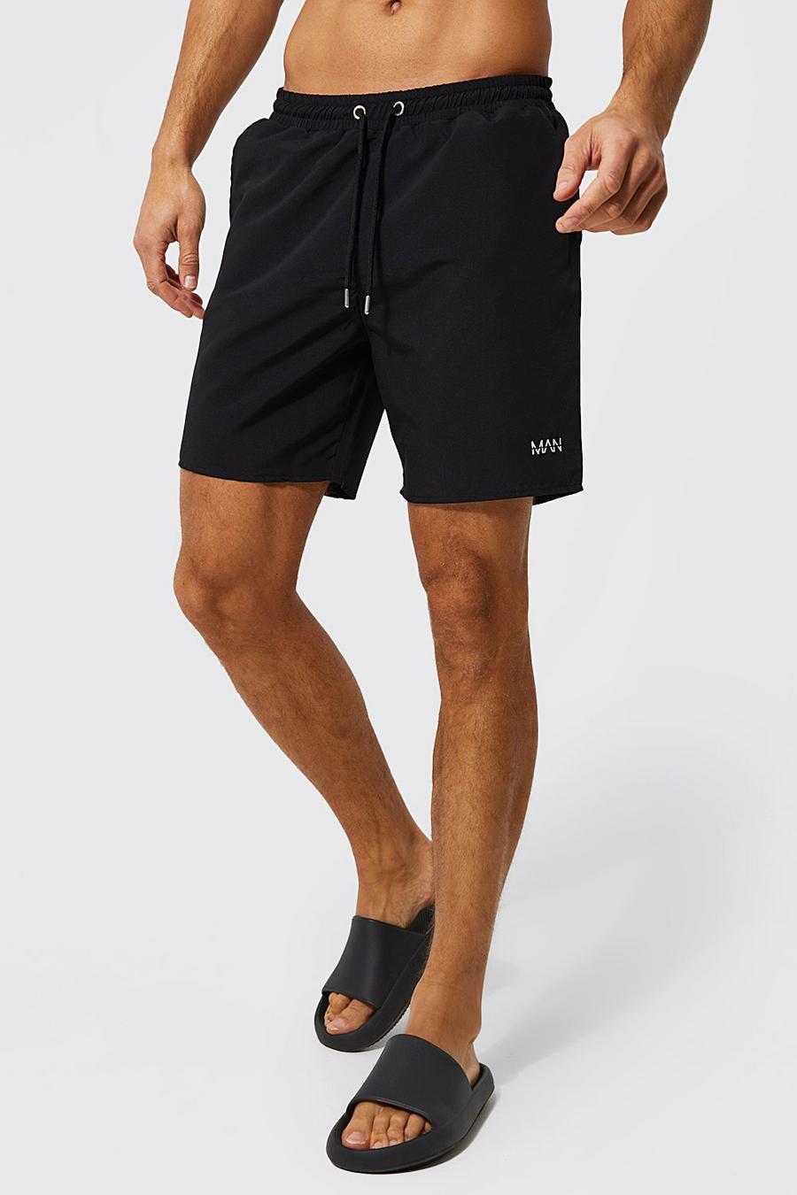 Black schwarz Tall Recycled Original Man Swim Shorts