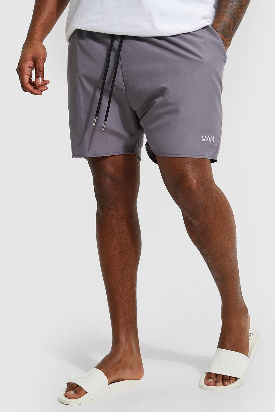 Grey grå Plus Original Man Swim Shorts