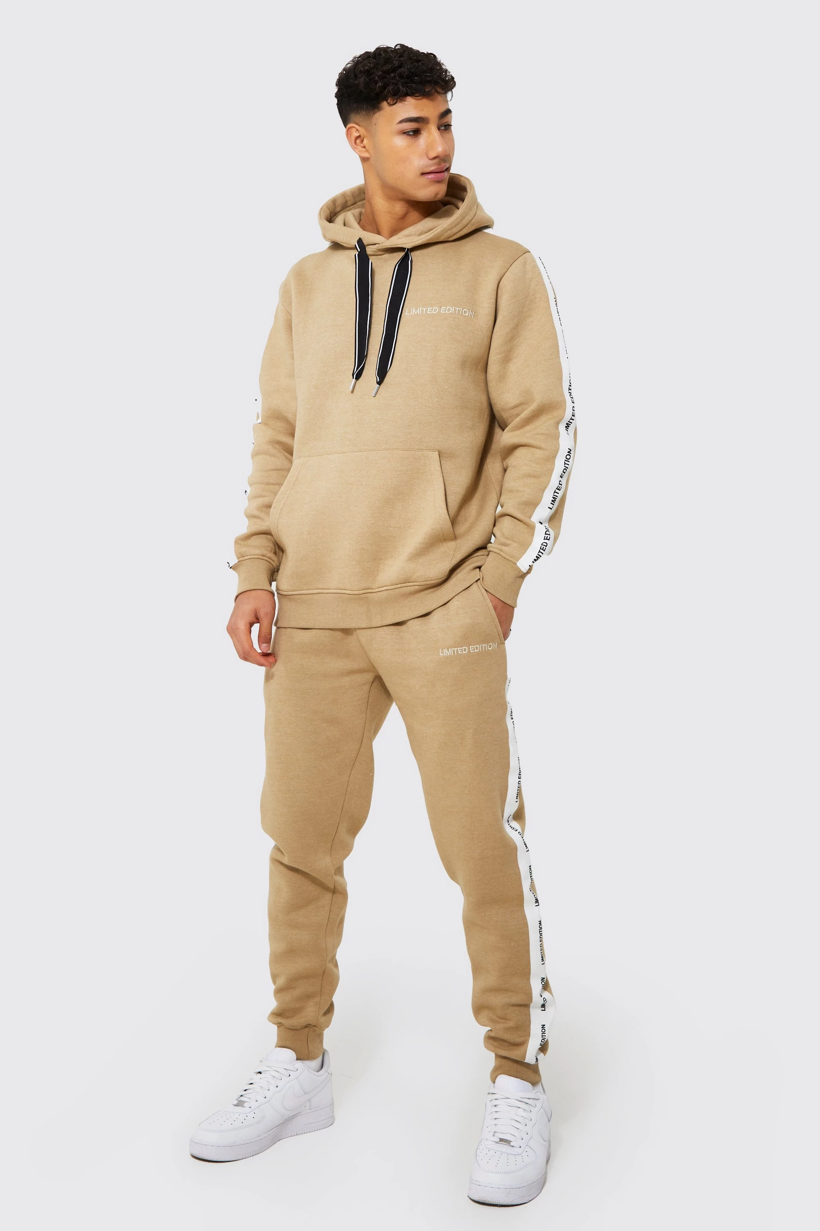boohoo.com | Drawcord Detail Tracksuit With Side Tape