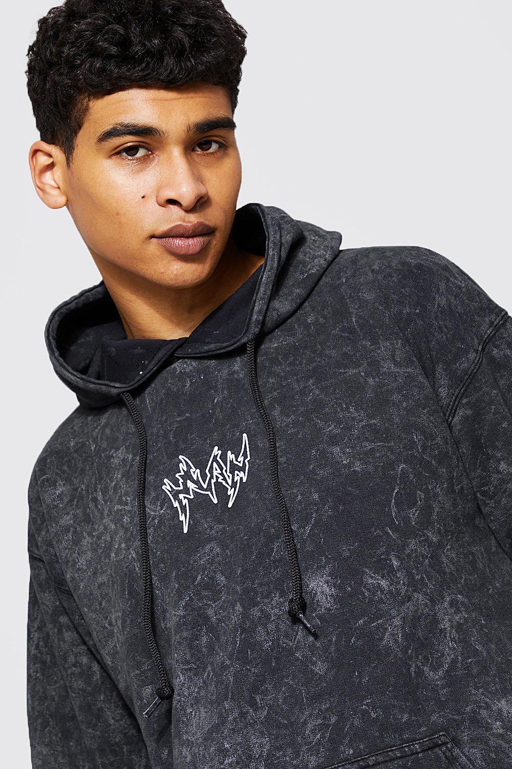 Boohoo acid wash online hoodie