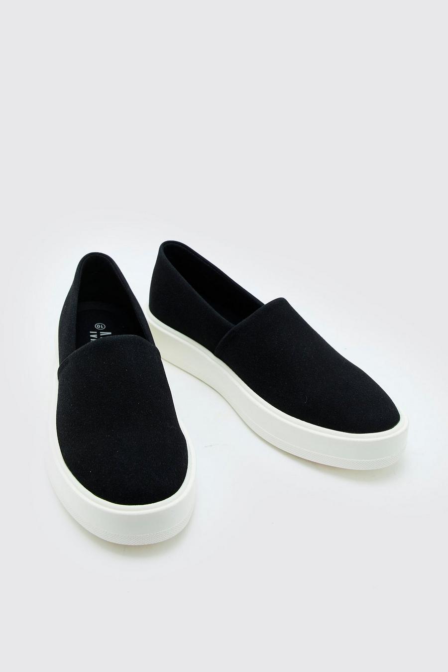 Black negro Chunky Faux Suede Loafer