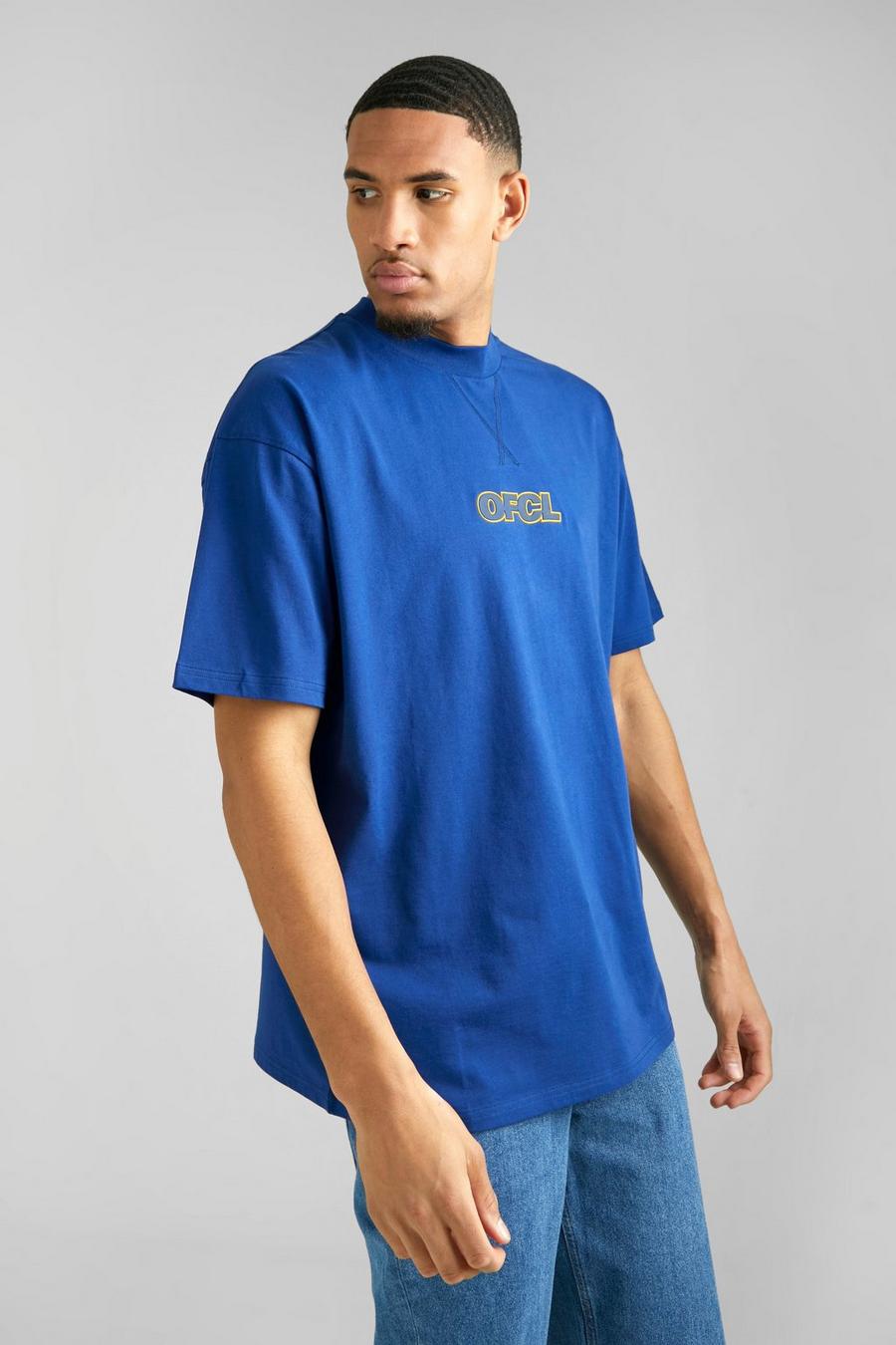 Navy marineblau Tall Oversized Dik Ofcl T-Shirt
