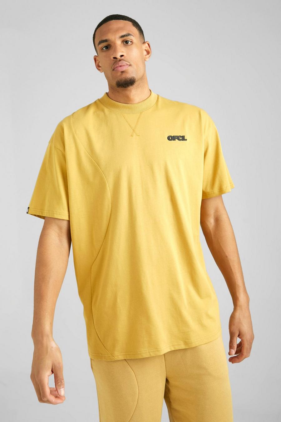 Tall - T-shirt oversize à empiècement - Ofcl, Taupe beige