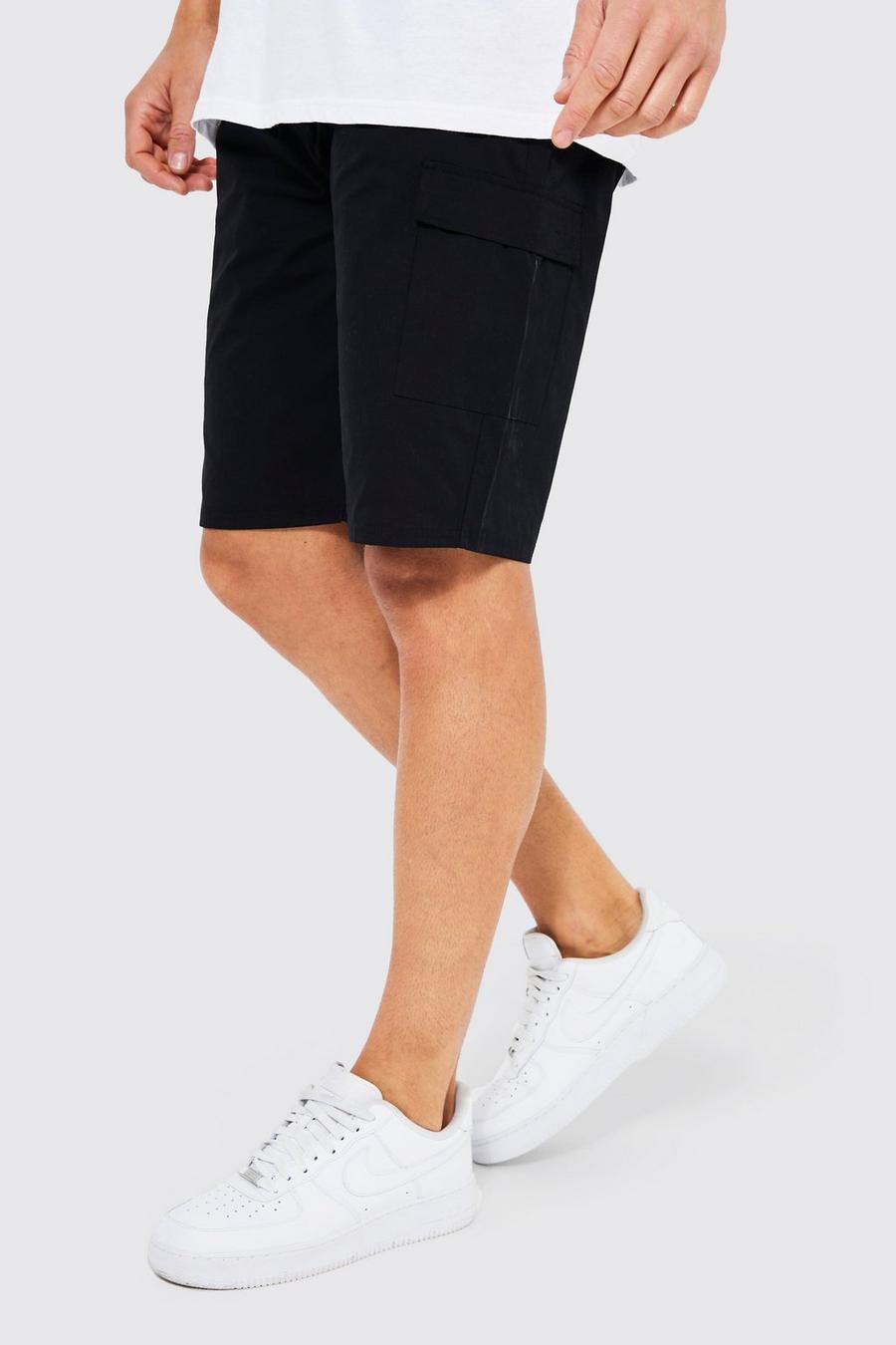 Black Tall Heavyweight Cargo Shorts  image number 1