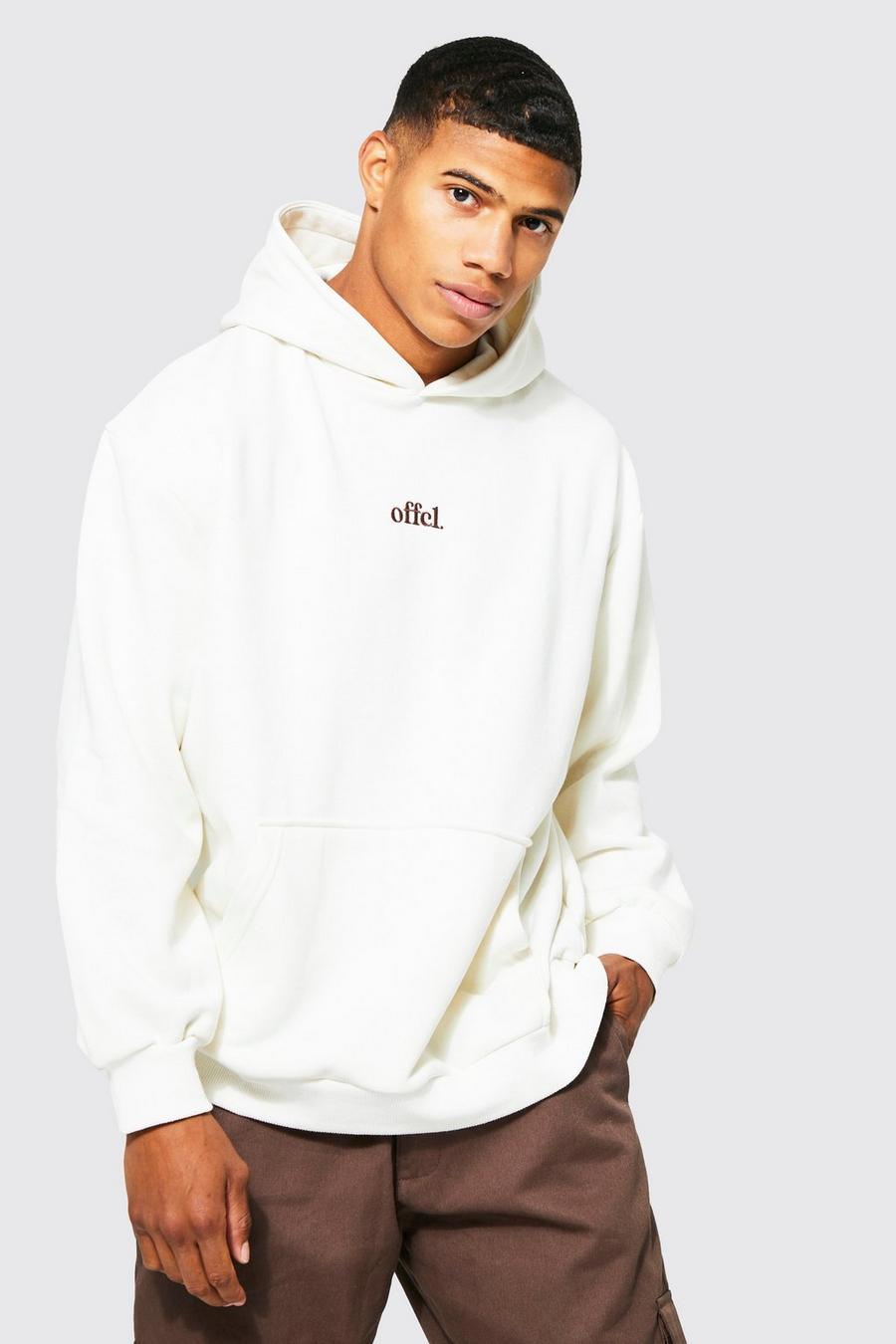 Ecru white Offcl Oversized Hoodie image number 1