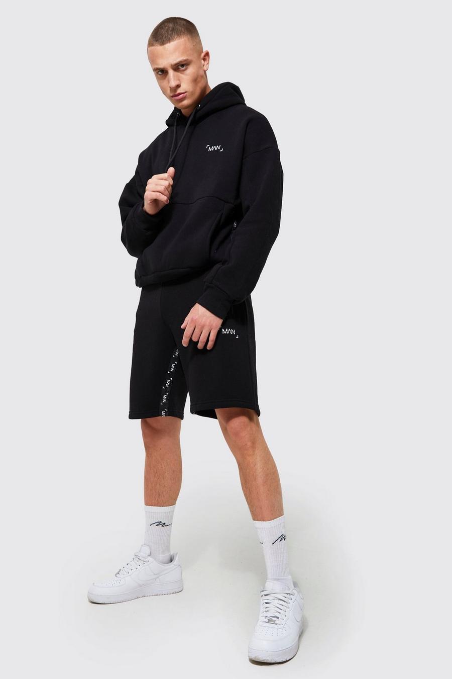 Oversized Short Tracksuit With Man Tape