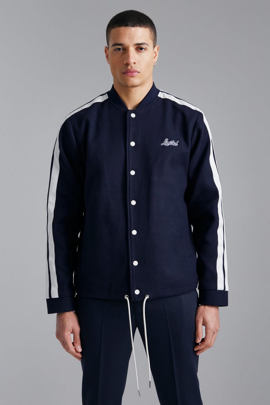 Navy Limited Bomber With Arm Stripe image number 1