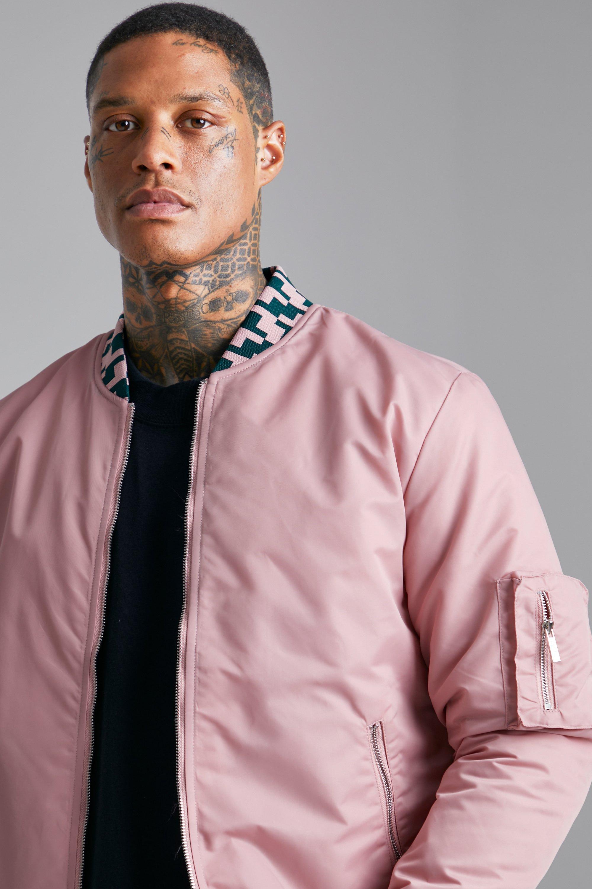 Pink on sale nylon jacket