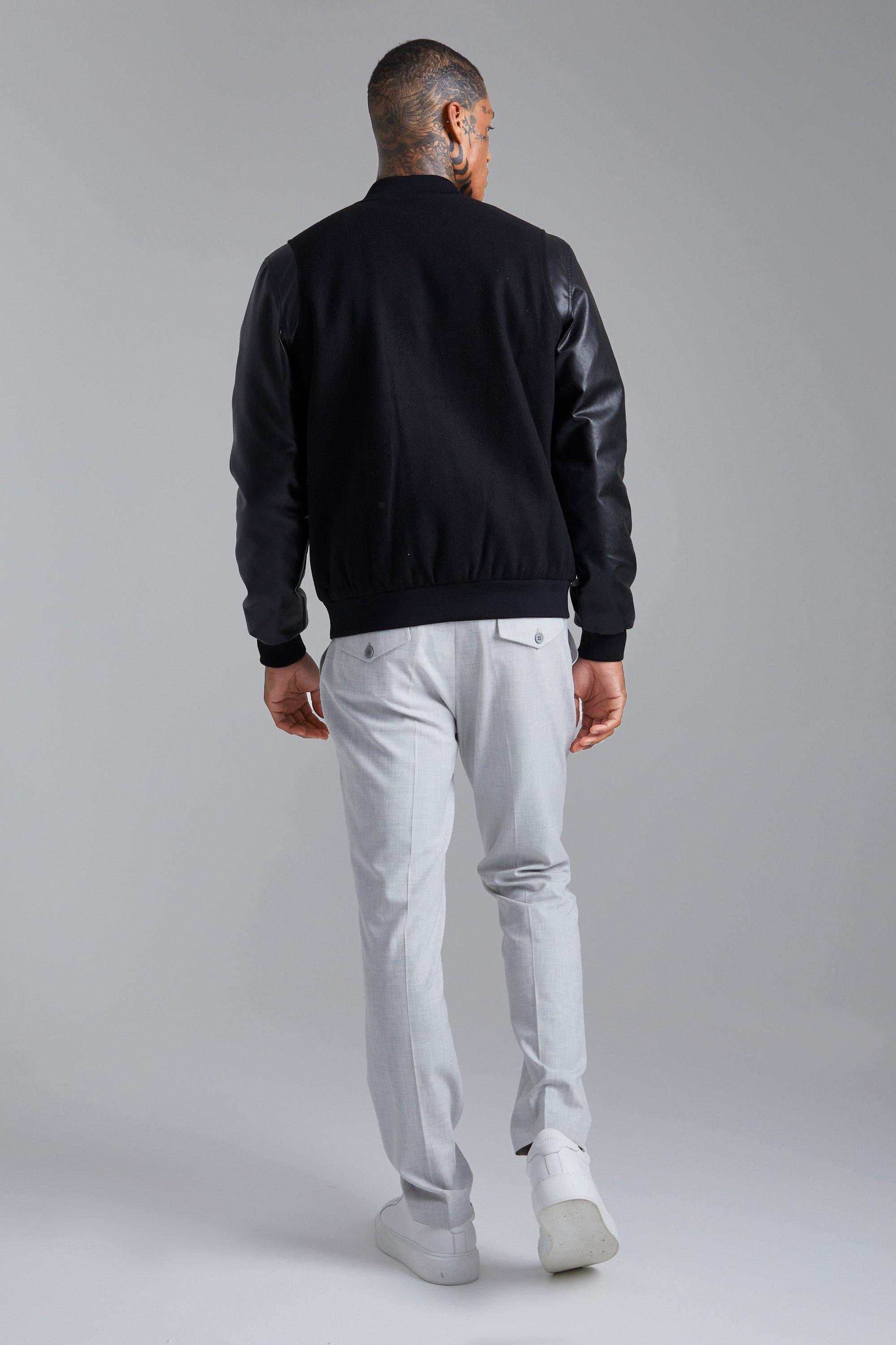 Tonal Limited Edition Melton Bomber Jacket | boohoo USA