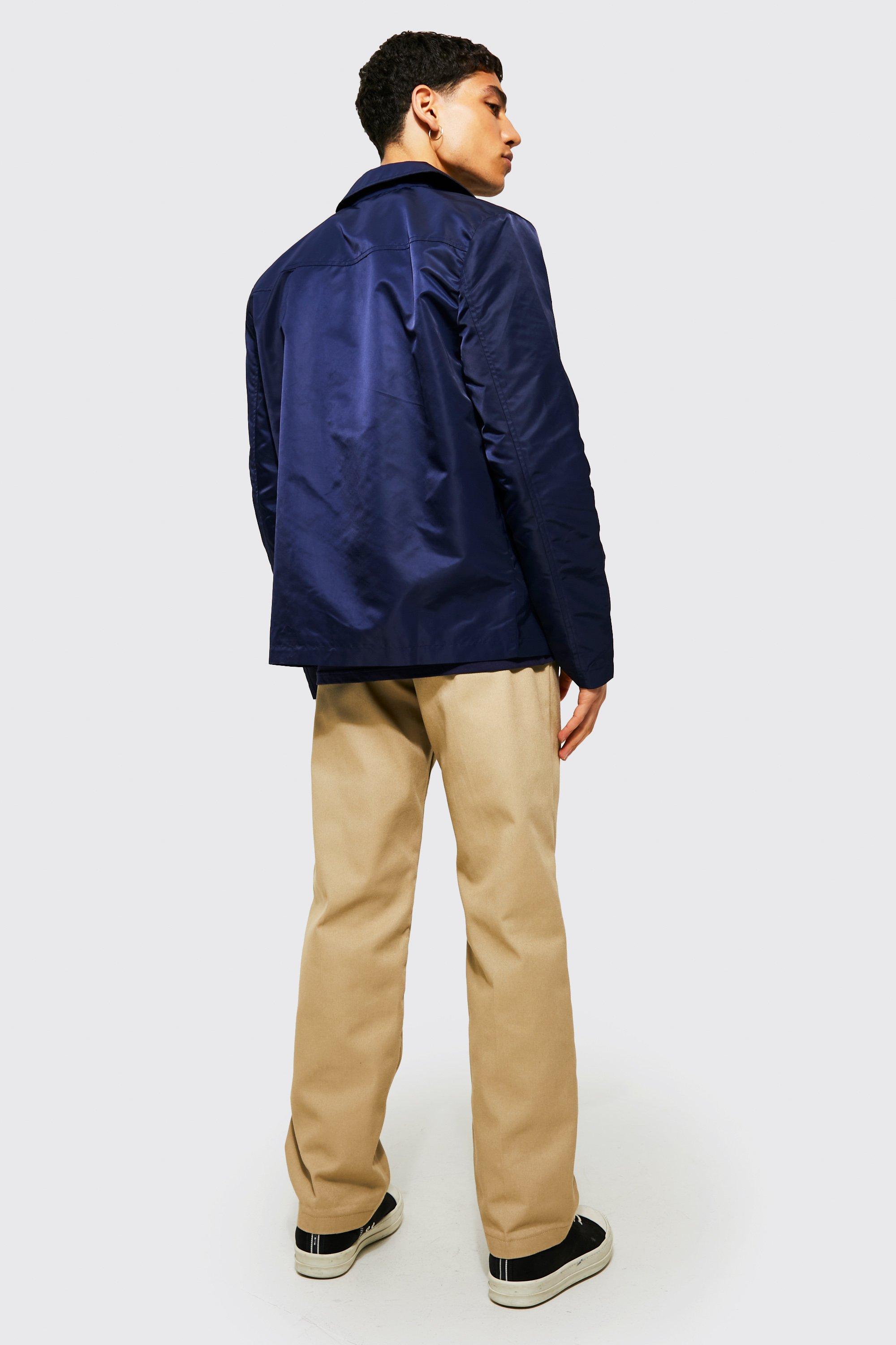 Navy on sale nylon jacket