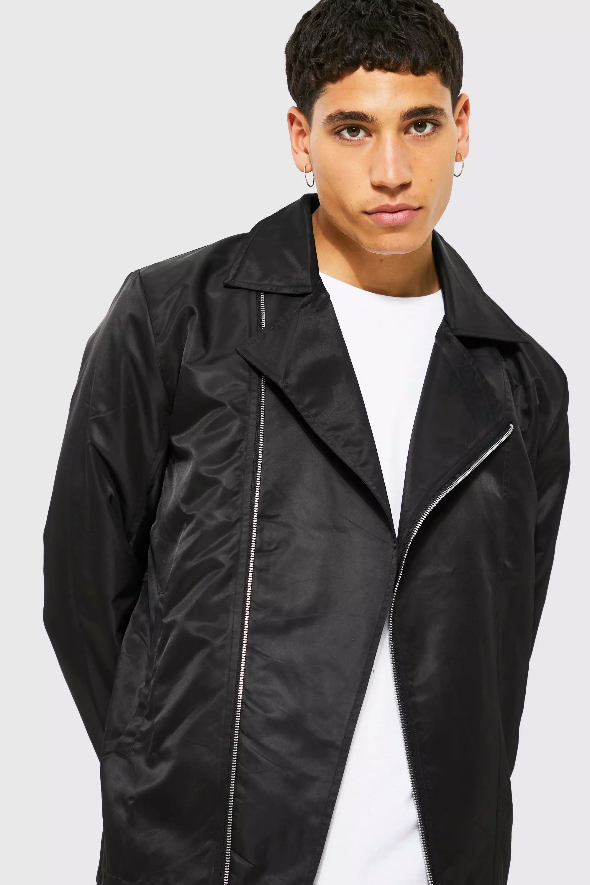 Nylon shop biker jacket