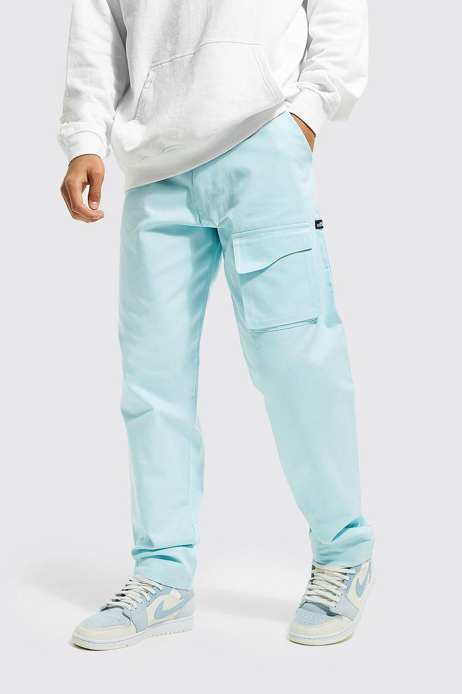 Blue Offcl Relaxed Fit Curved Pocket Trouser image number 1