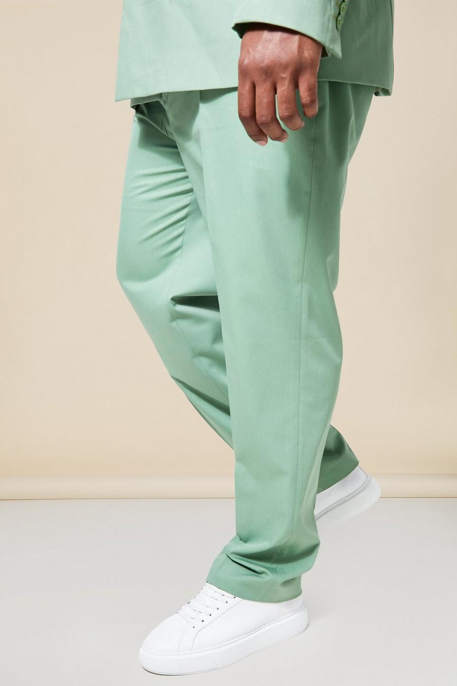 Sage vert Plus Slim Suit Trouser