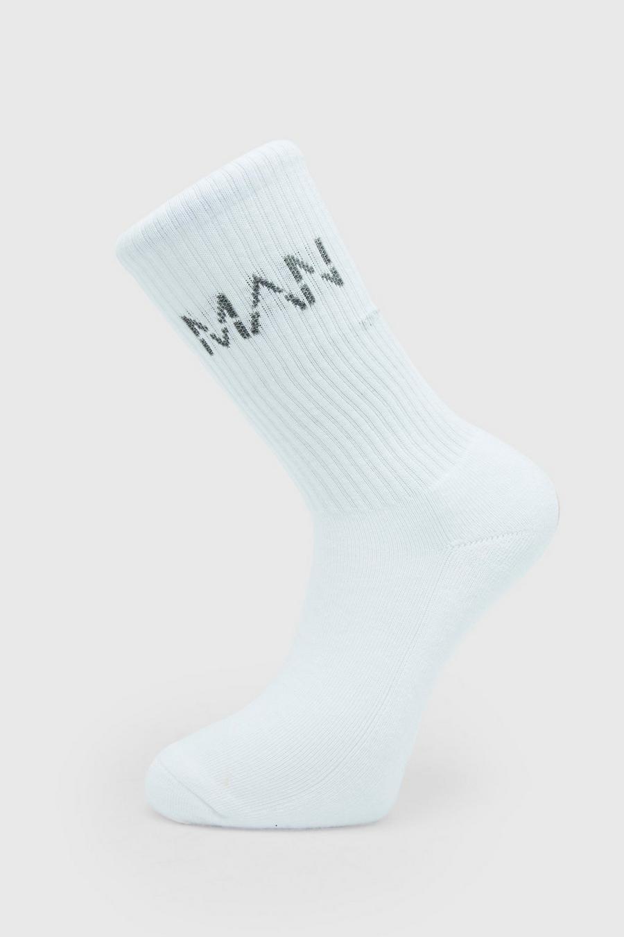 White 1 Pack Man Dash Sock image number 1