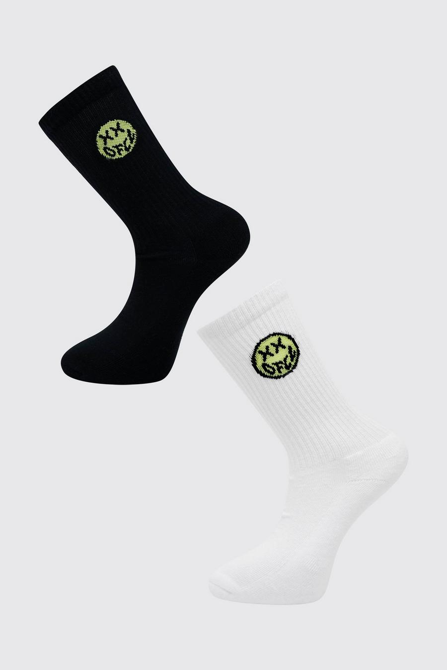 Multi 2 Pack Face Ofcl Socks image number 1