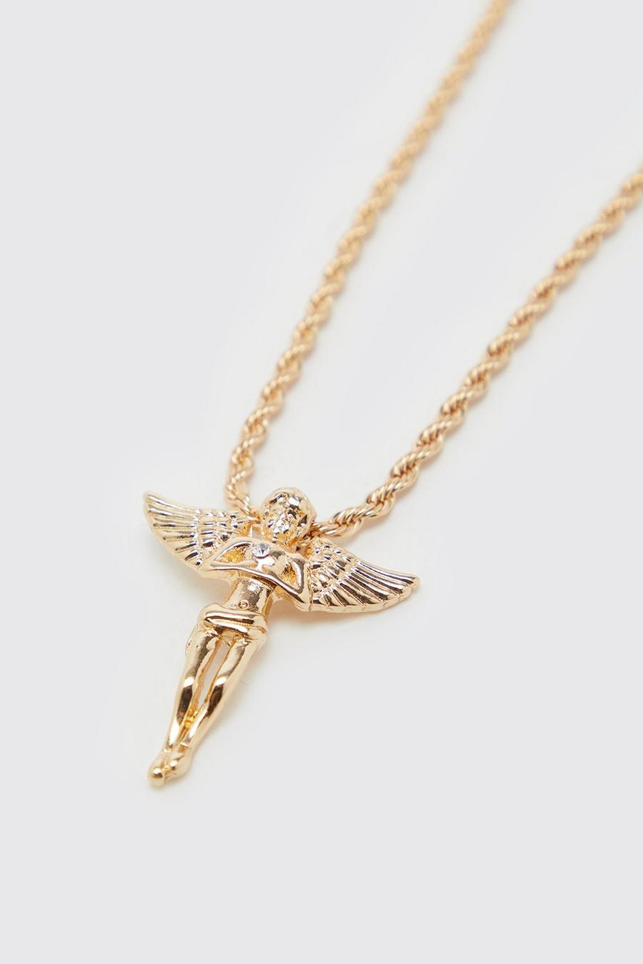 Gold Angel Detail Necklace image number 1
