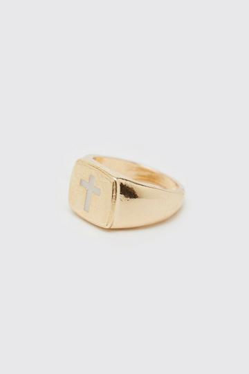 Cross Detail Ring gold