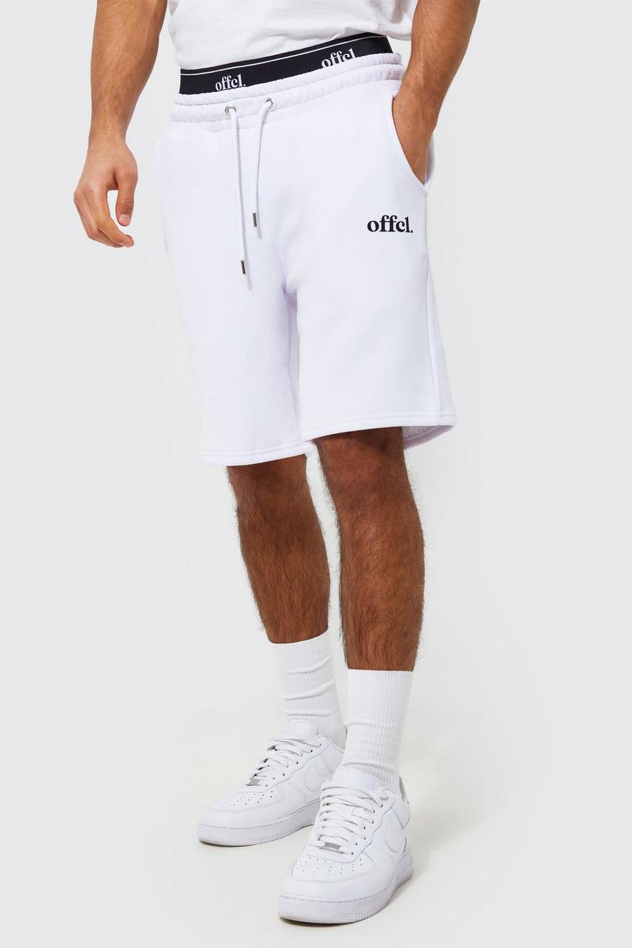 White Loose Fit Offcl Double Waistband Short image number 1