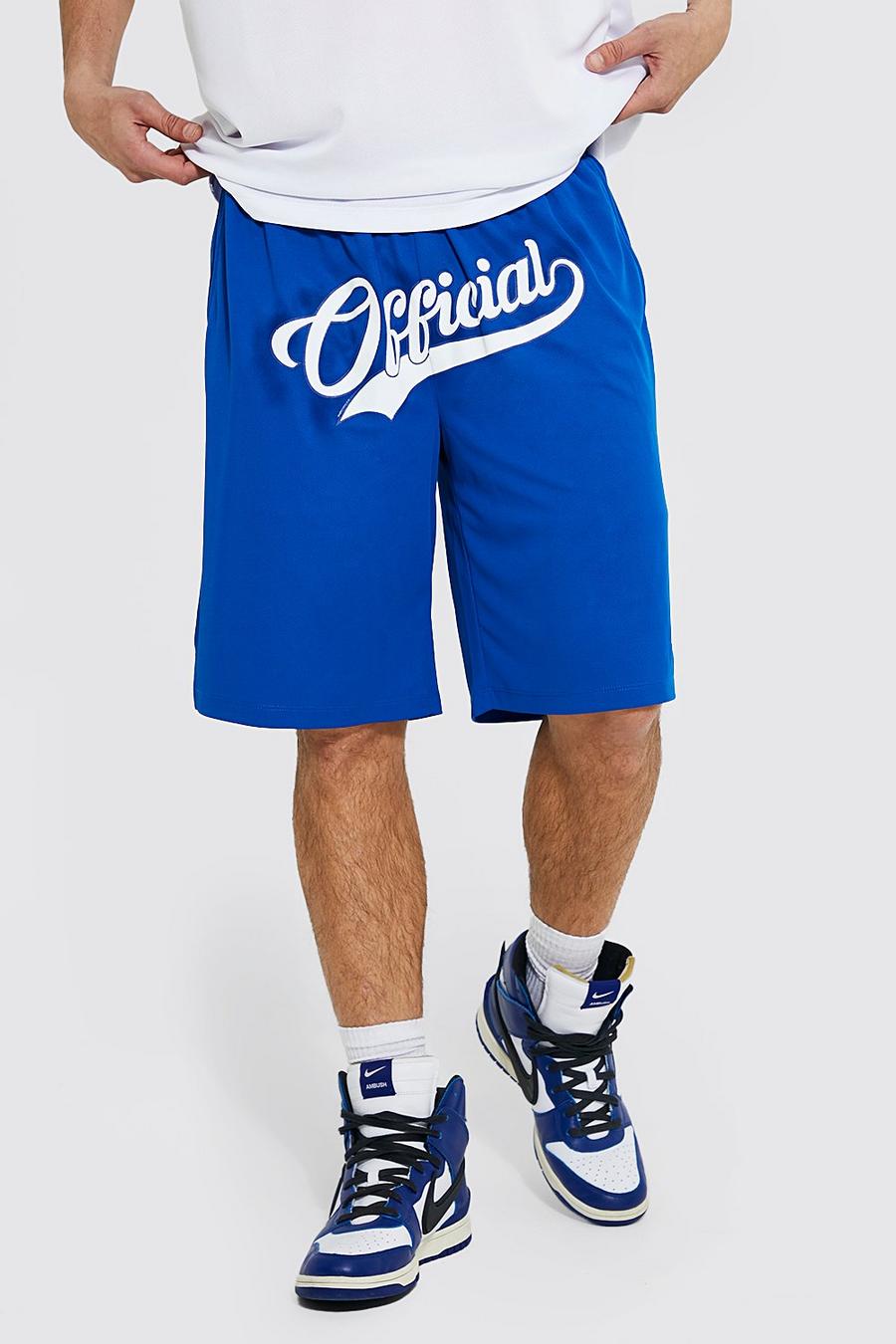 Cobalt blue Official Mesh Long Basketball Short