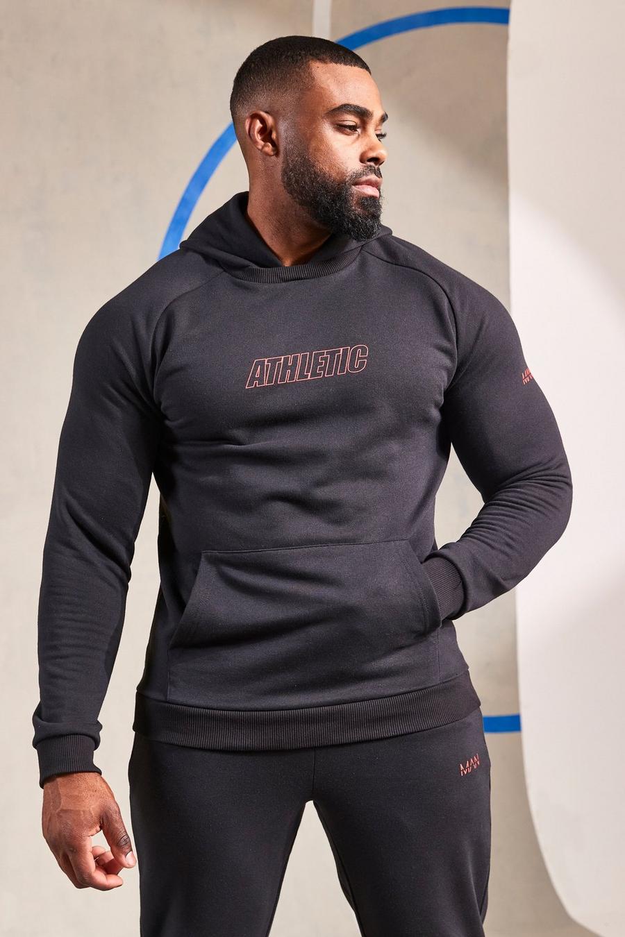 GYM REVOLUTION Men's Gym Muscle Long Sleeve Hoodies Workout Hooded Shirts Athletic Pullover Sweatshirt