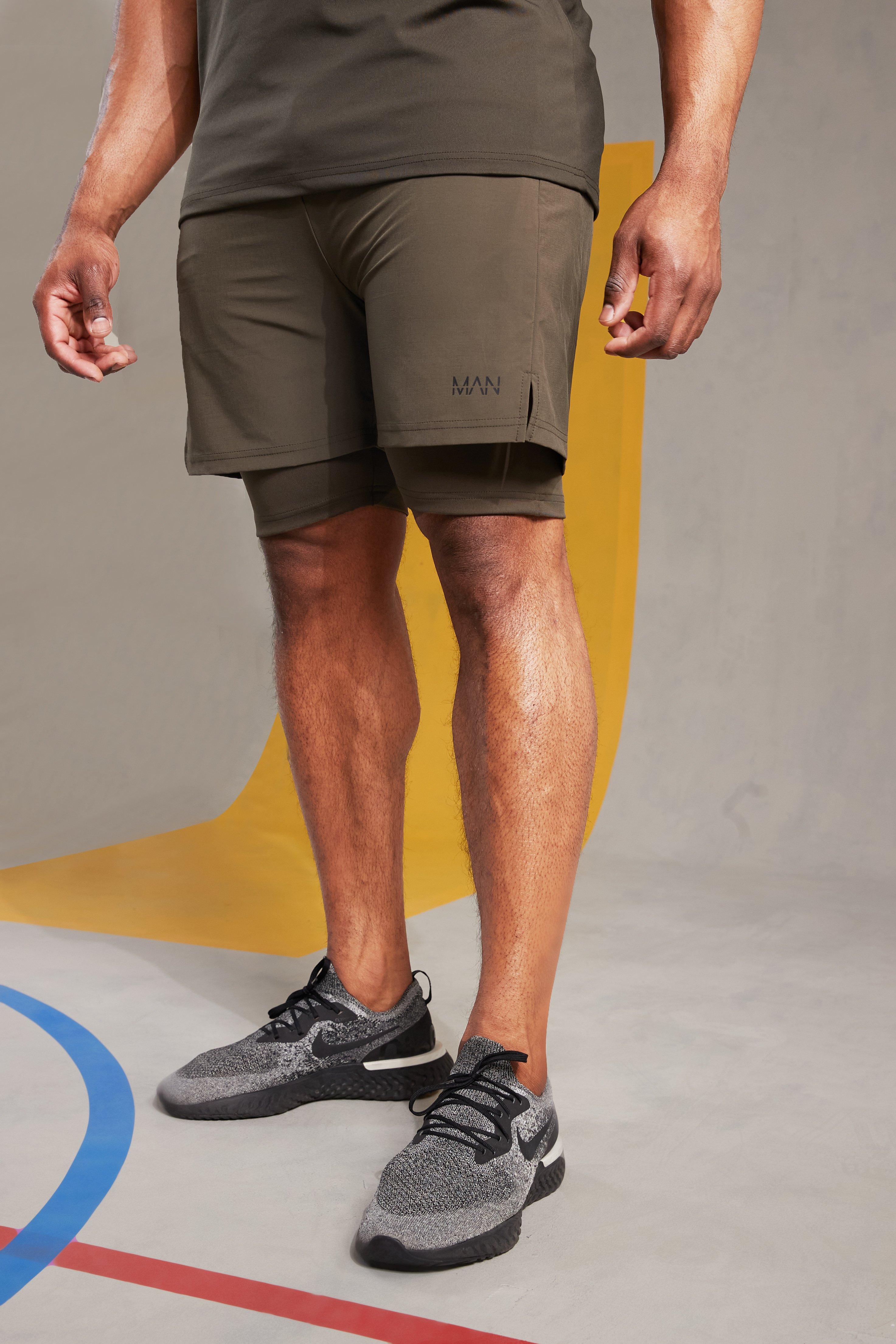 mens athletic khaki shorts