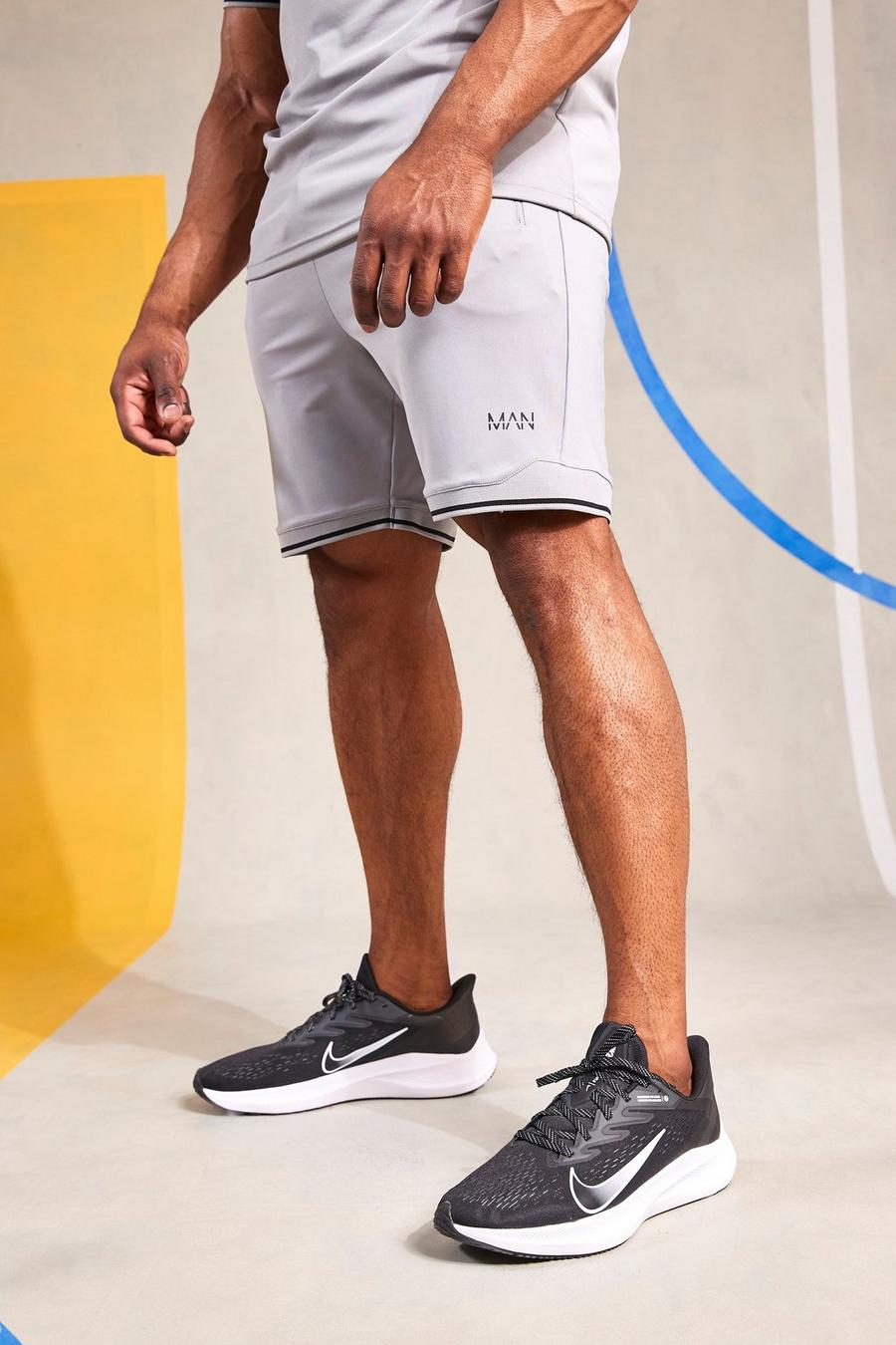 Grey Man Active Gym Sports Rib Short Shorts