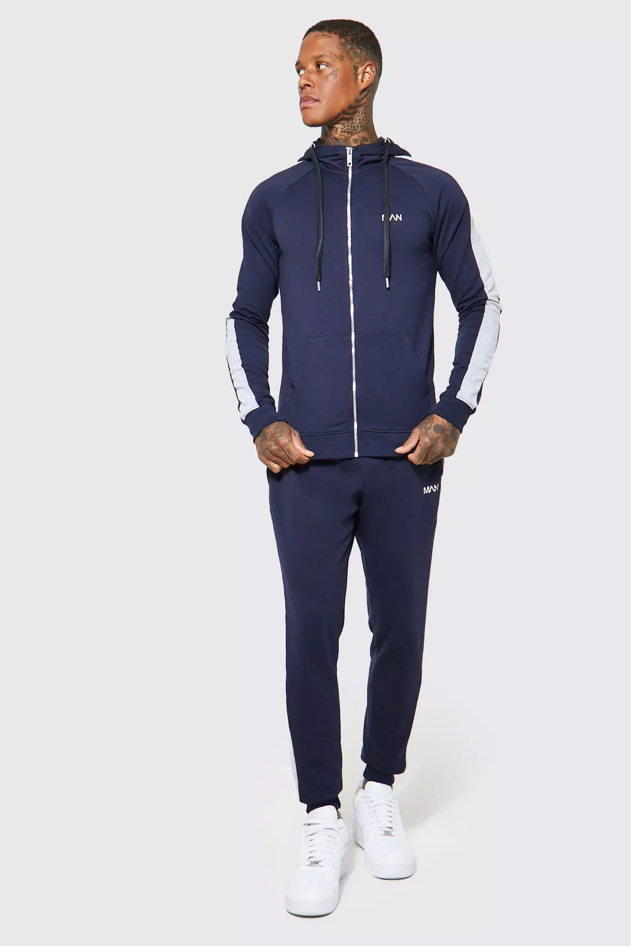 Mens muscle clearance fit tracksuit