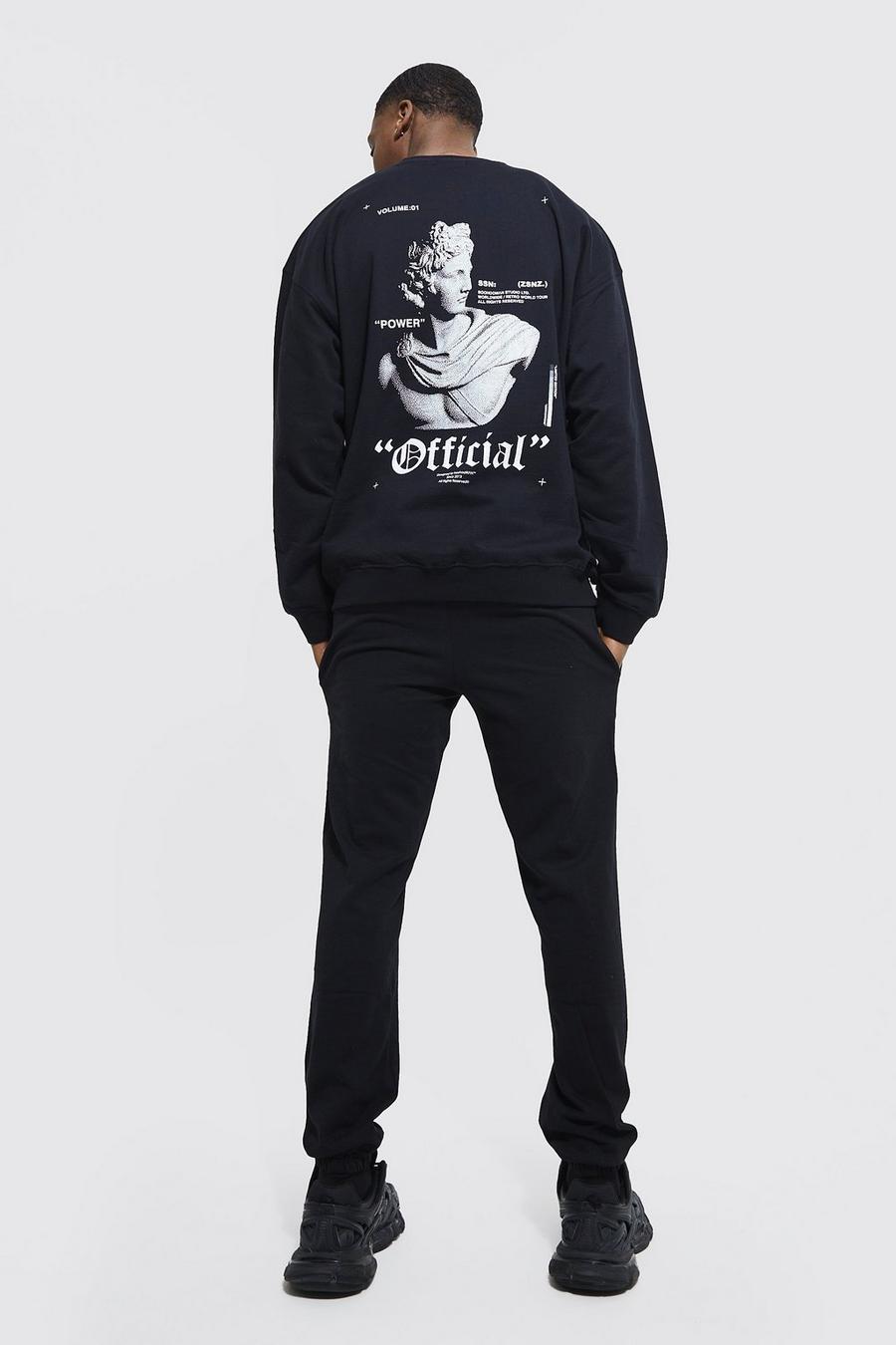 Black svart Oversized Official Sweatshirt Tracksuit