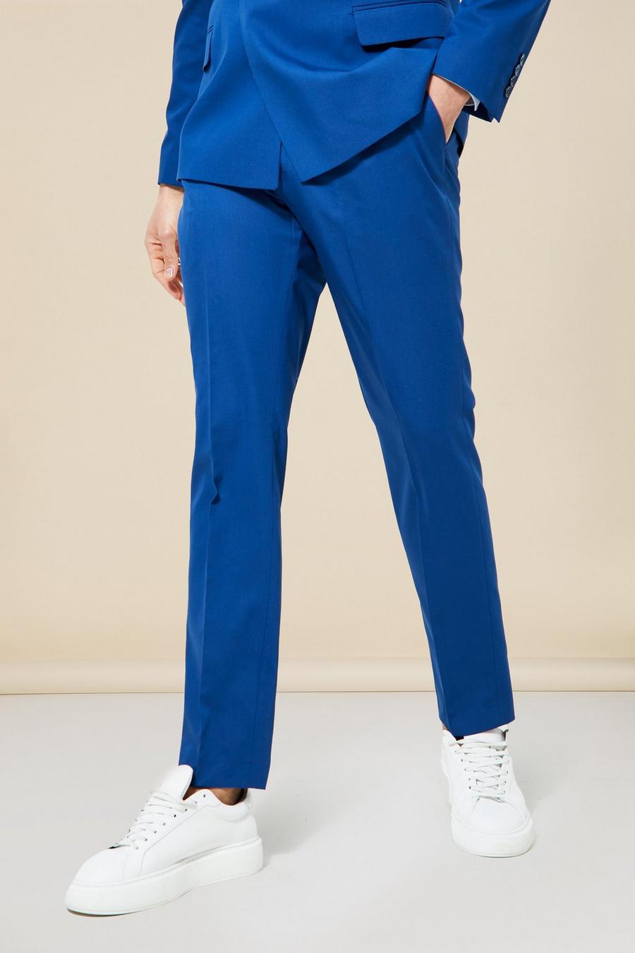 Navy marinblå Slim Suit Trousers image number 1