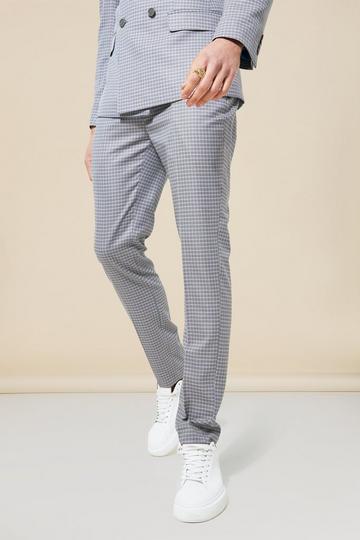 Slim Check Suit Trousers khaki