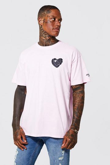 Pink Oversized Love Logo T-shirt