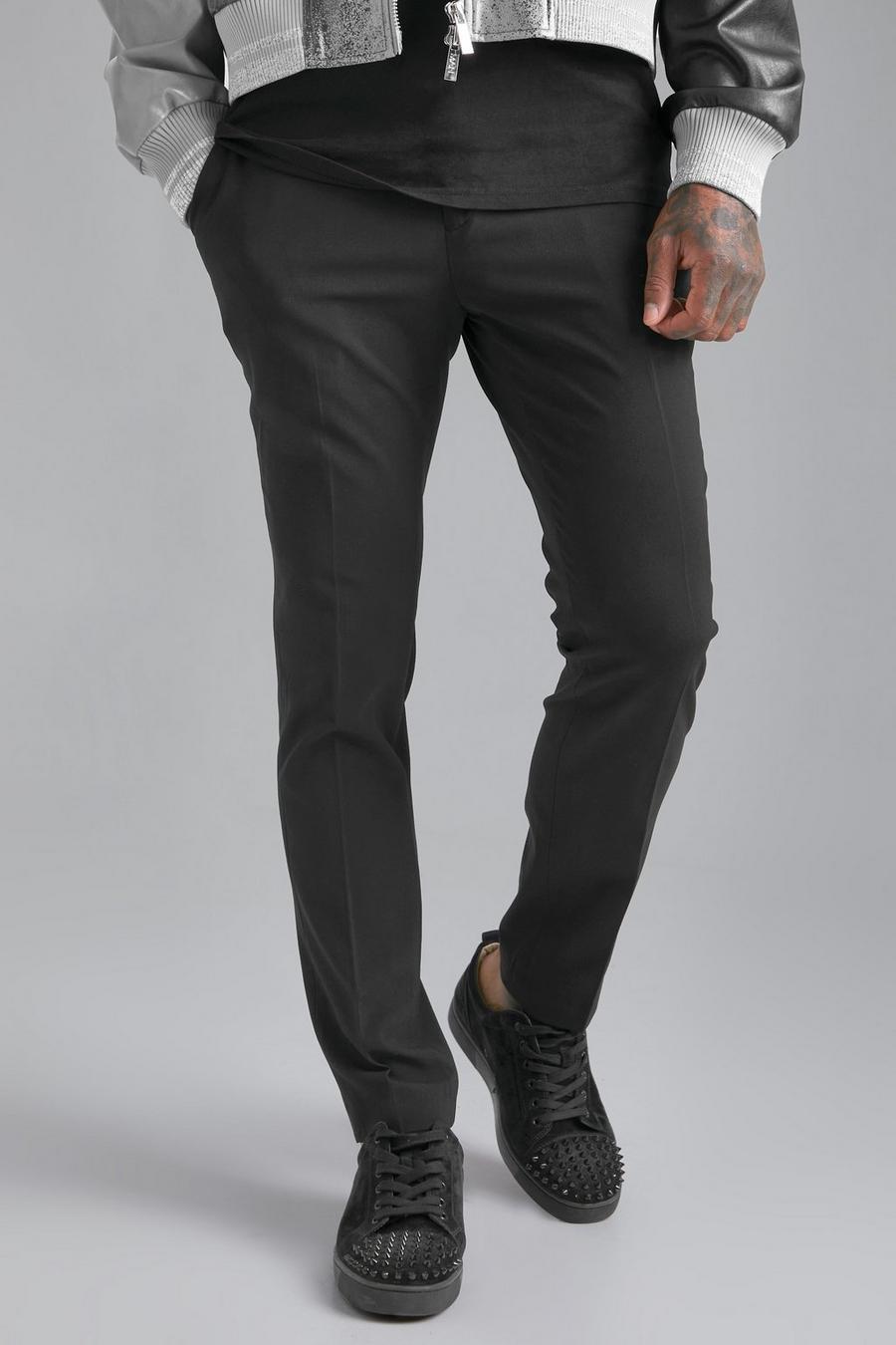 Black Skinny Fit Pocket Detail Trouser