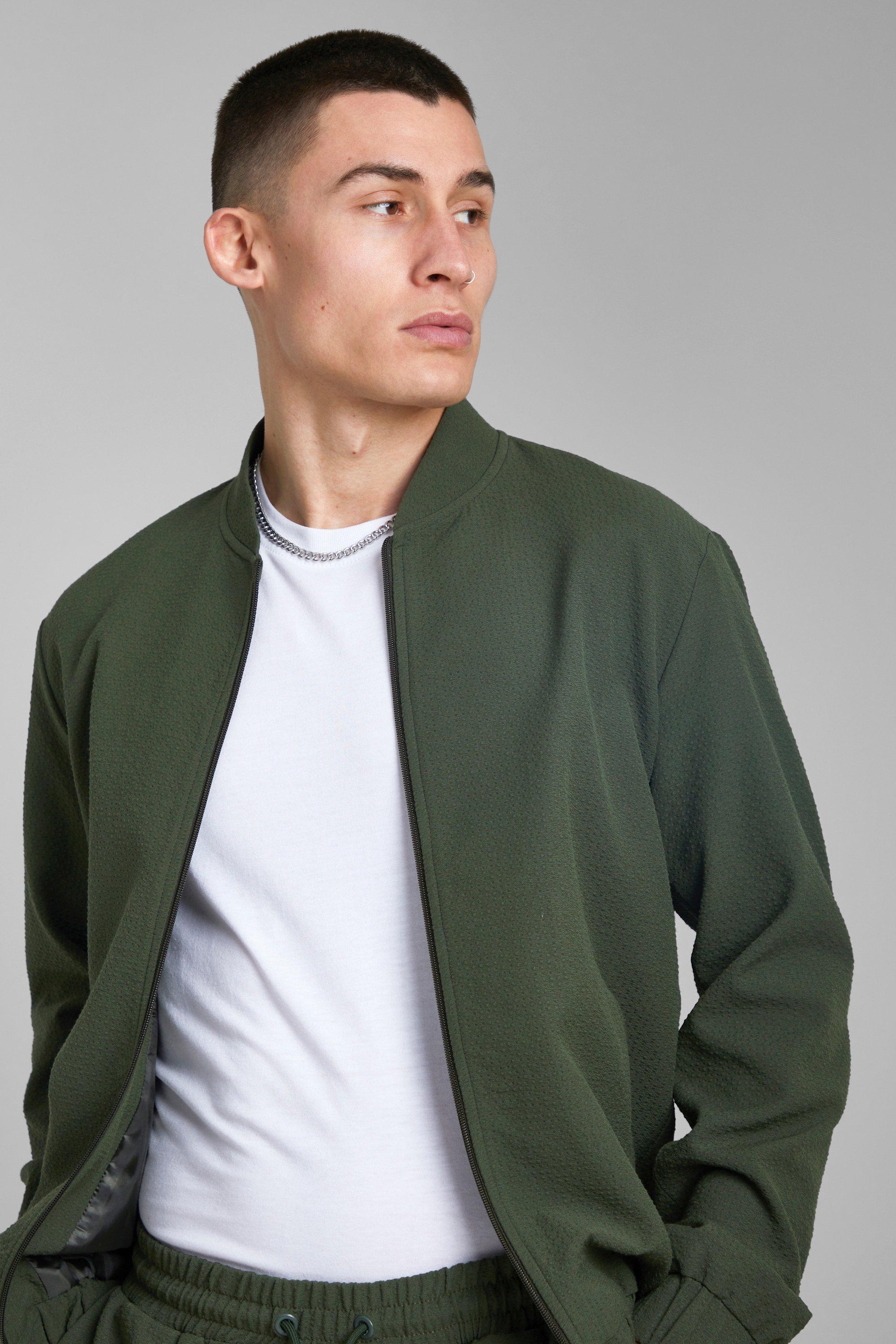 Seersucker clearance bomber jacket