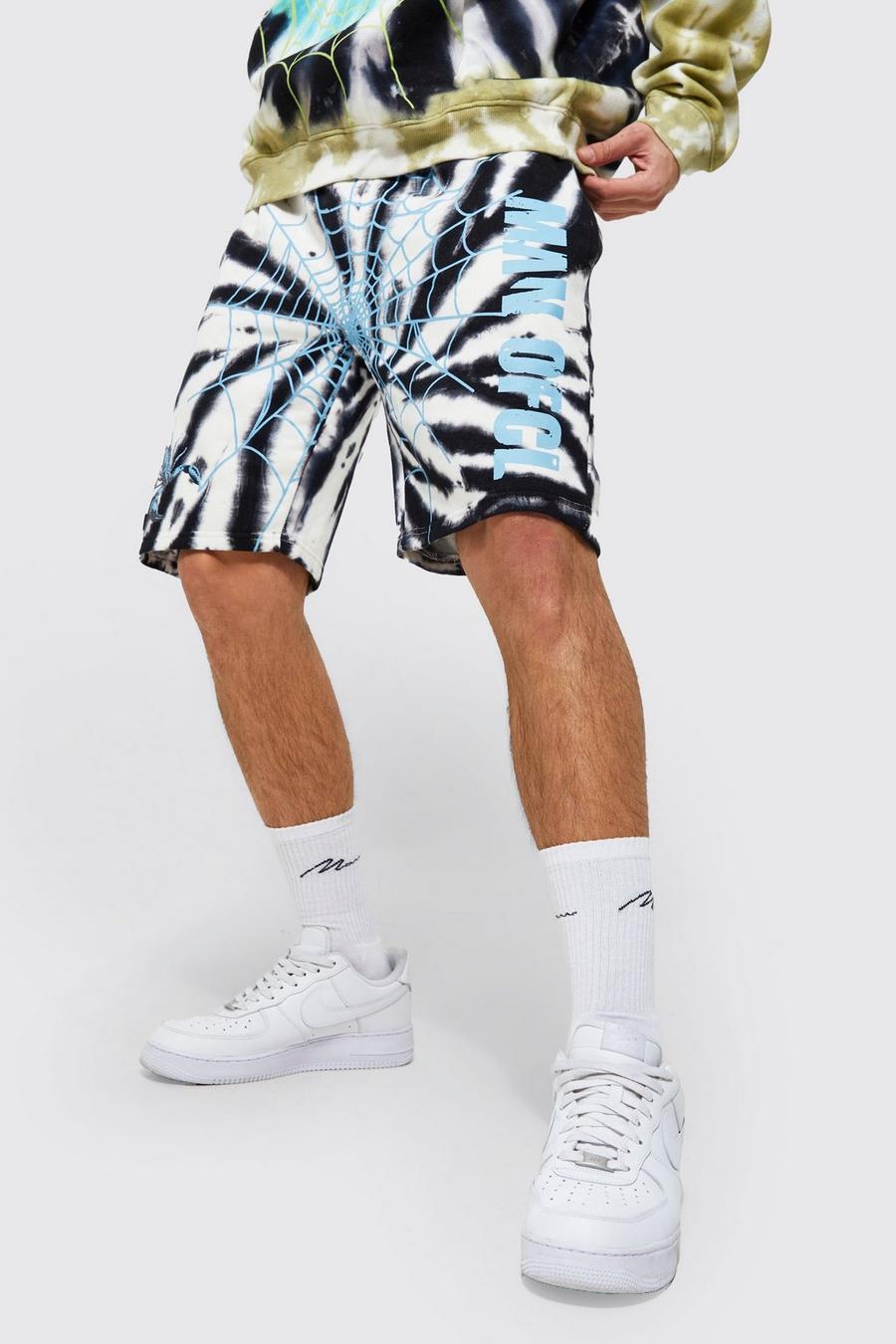 Blue Loose Fit Man Ofcl Scorpion Tie Dye Short image number 1