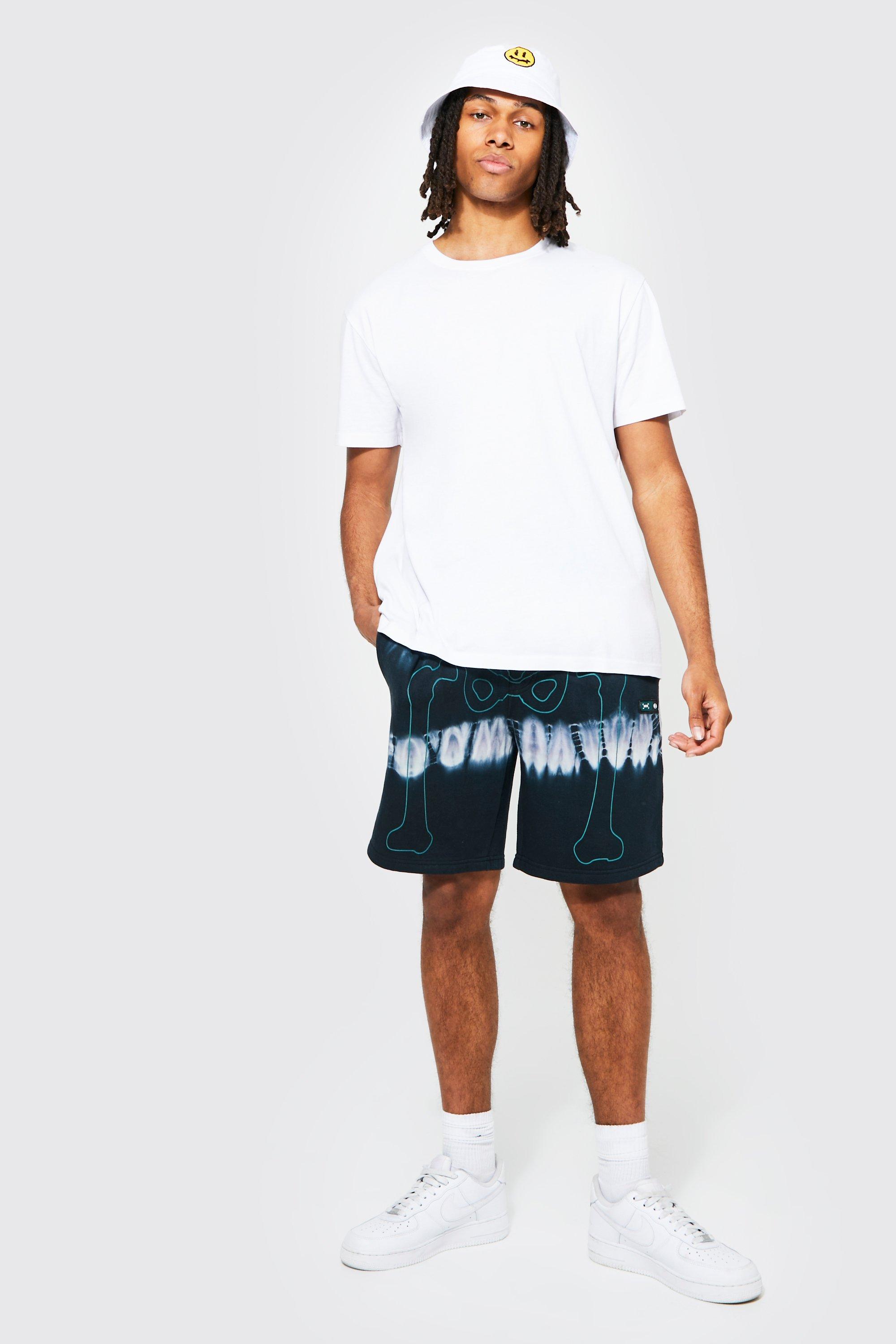 Black and white clearance tie dye shorts