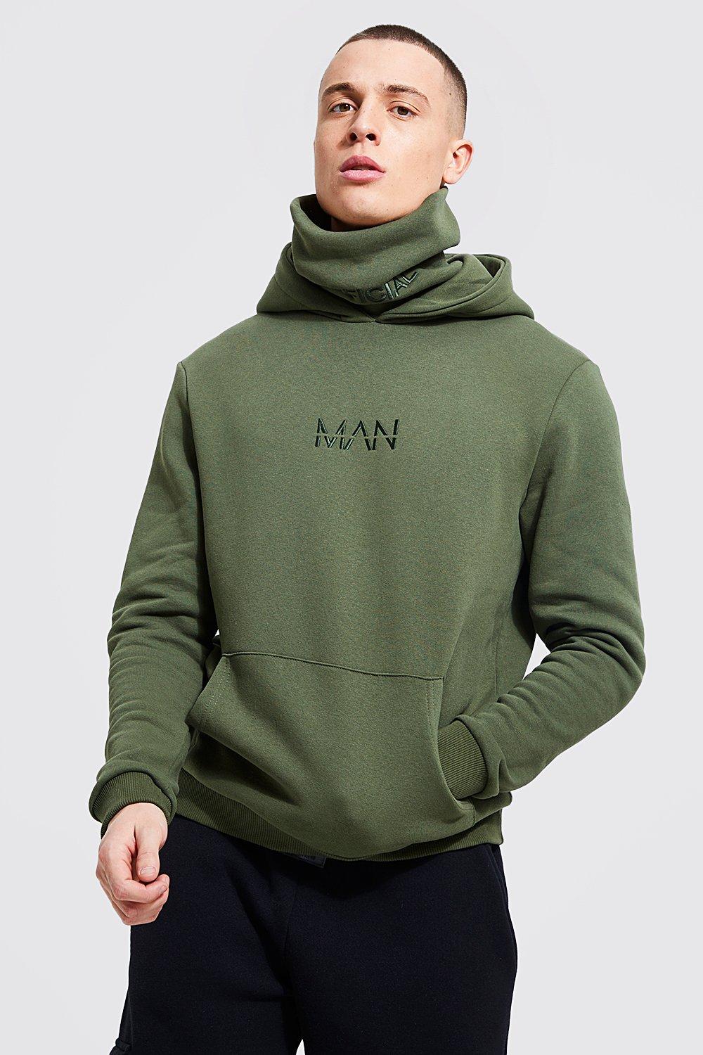 Man Official Jersey Hoodie With Snood boohoo