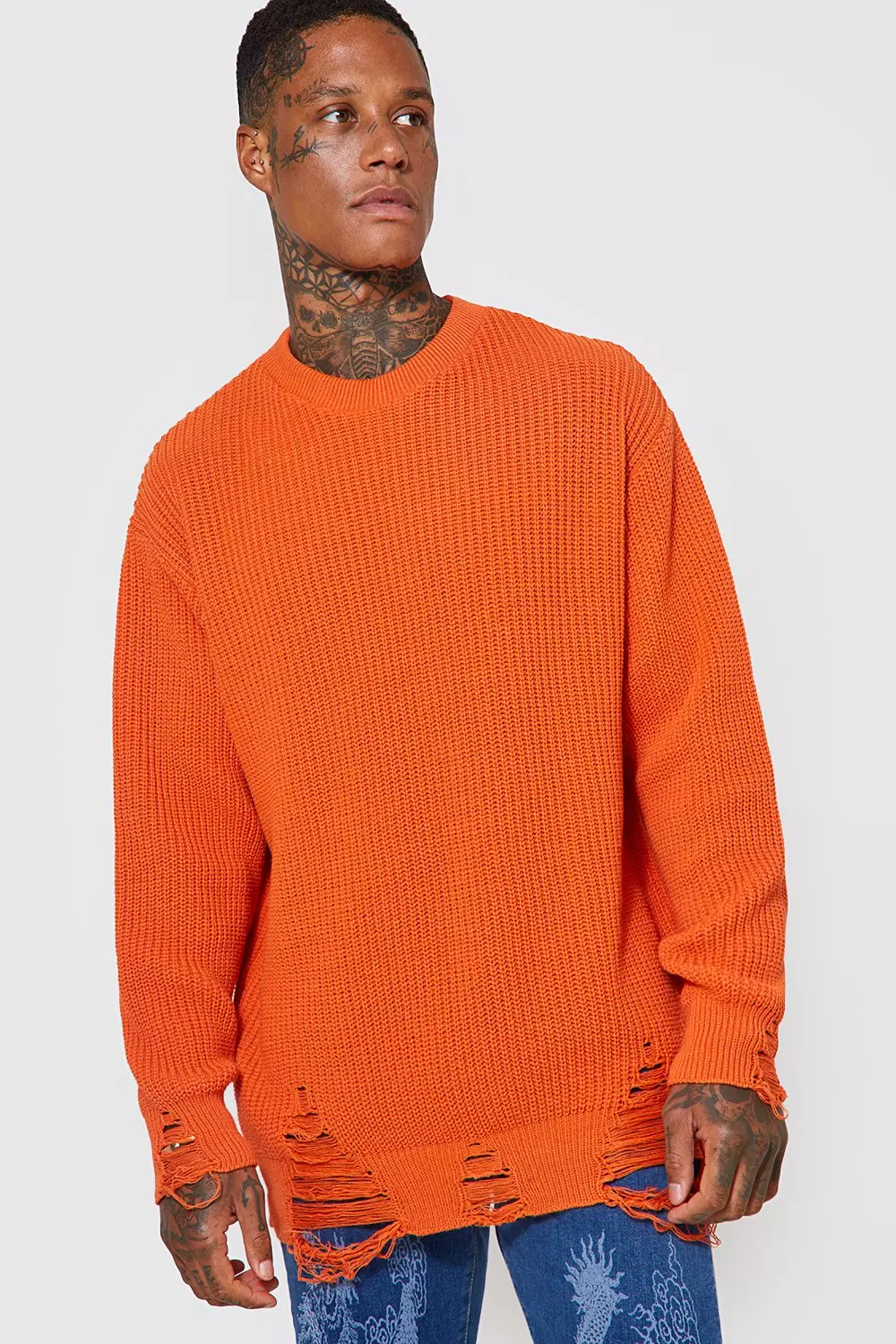 Oversized ribbed outlet sweater