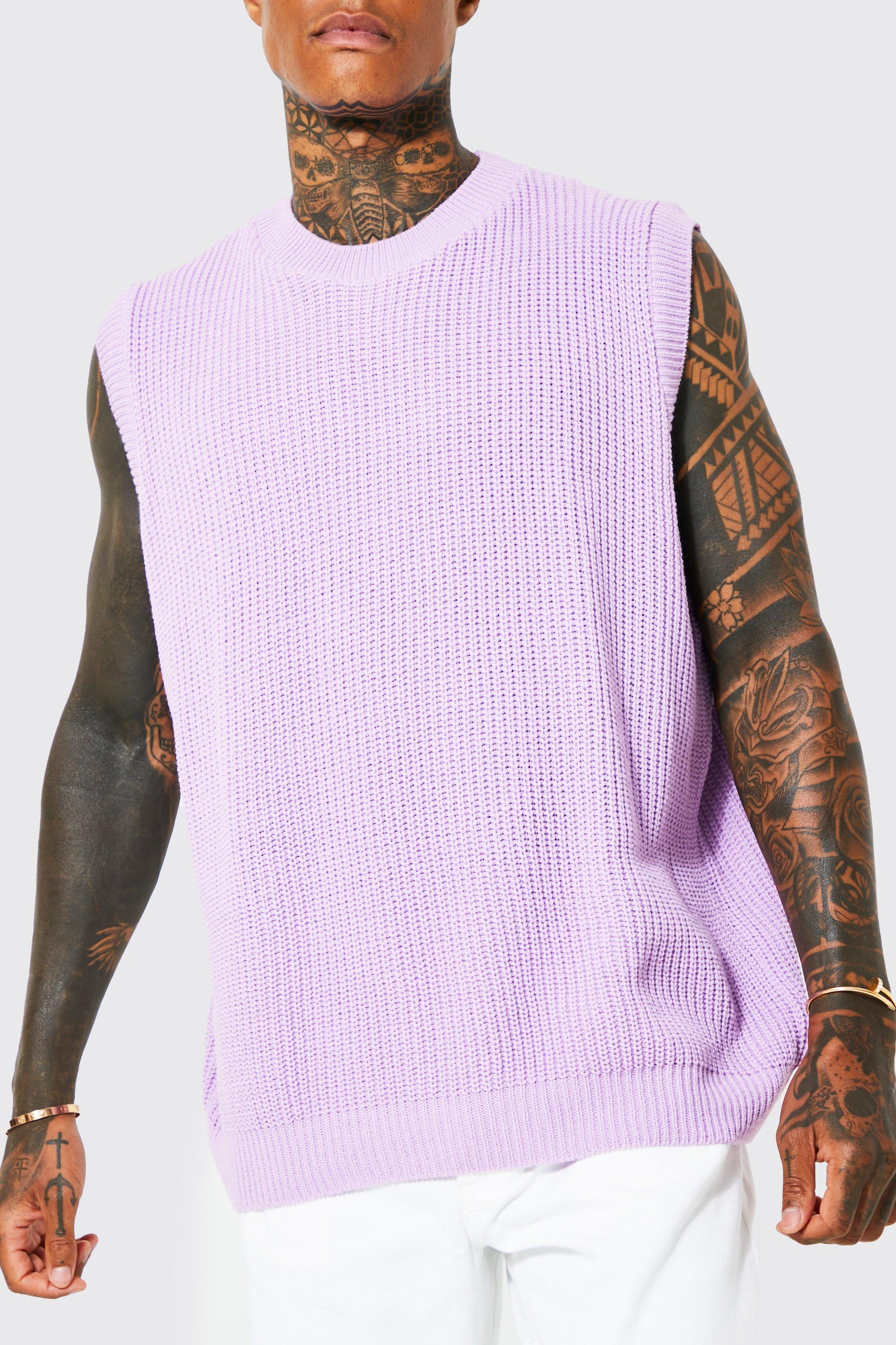 Sleeveless Crew-Neck Ribbed Sweater Vest, Regular