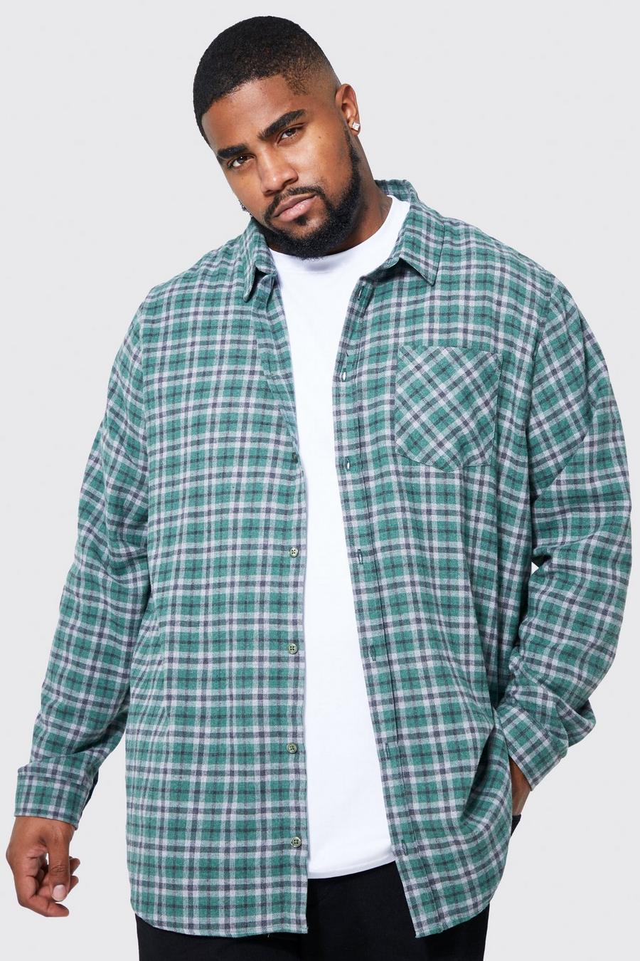 Forest Plus Longline Check Shirt image number 1
