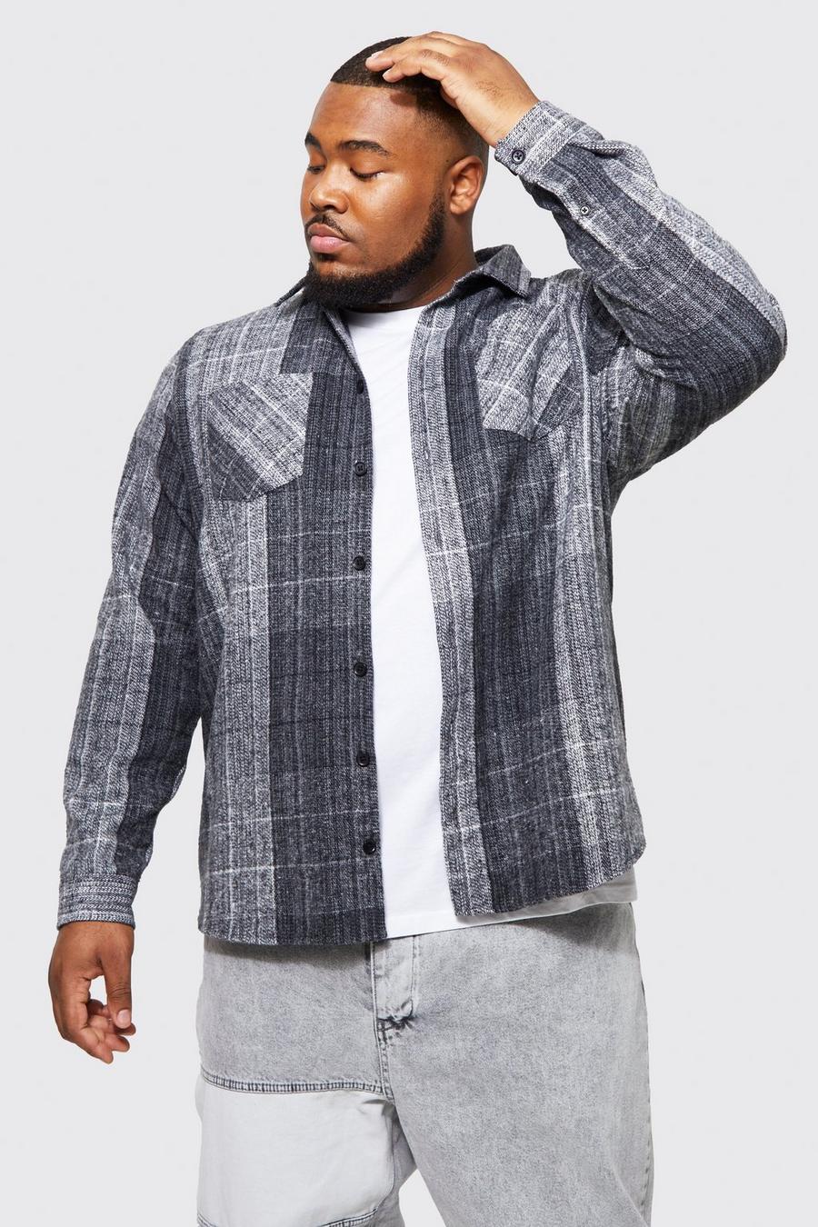 Grey Plus Heavyweight Fit Overshirt image number 1