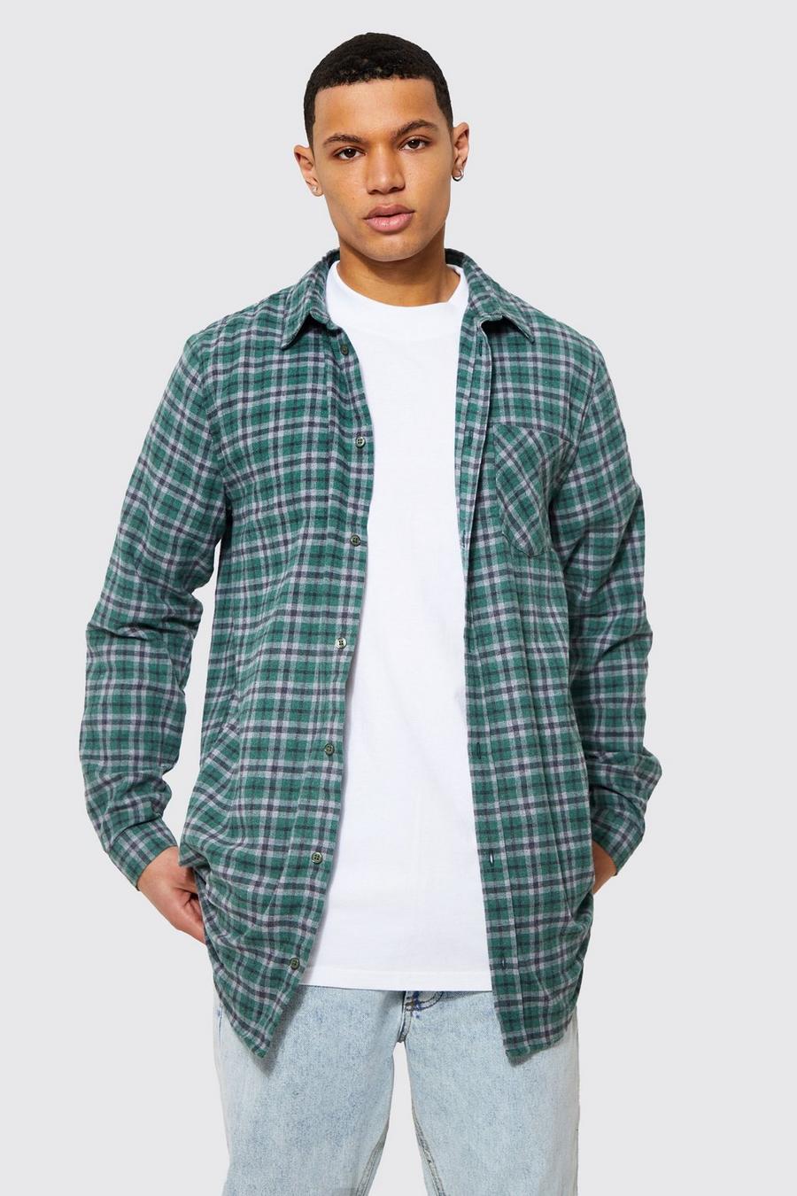 Forest Tall Longline Check Shirt image number 1