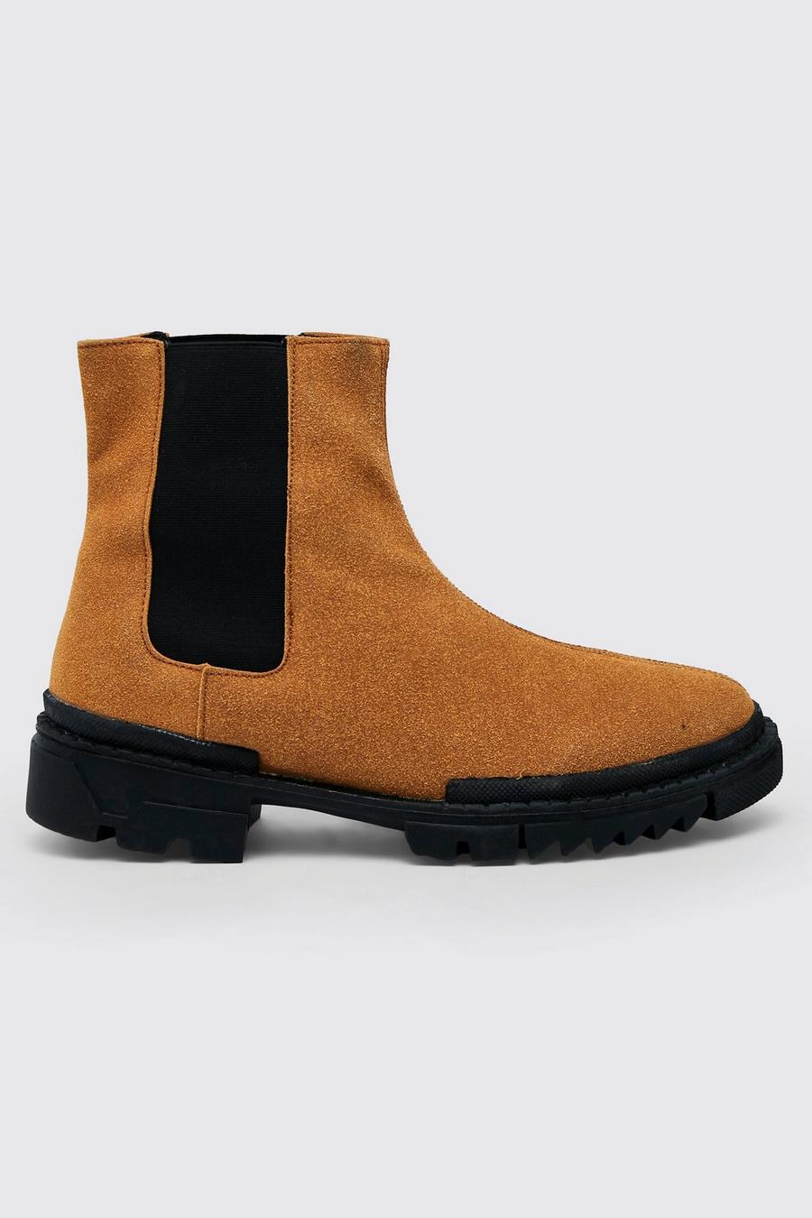 Tan Nep Suède Chelsea Boots image number 1