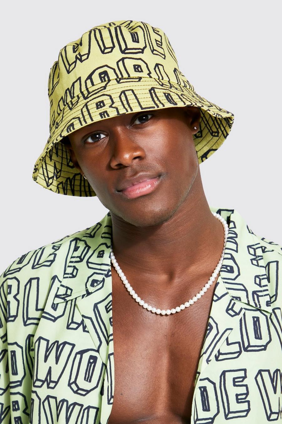 Green Worldwide All Over Print Bucket Hat  image number 1