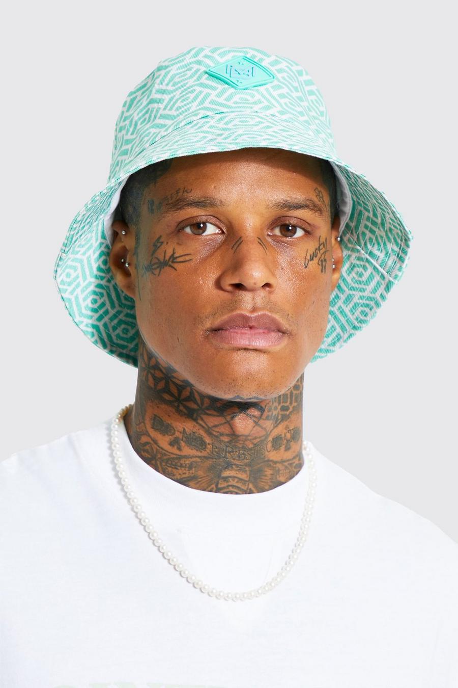 Green Rubber Badge All Over Print Bucket Hat