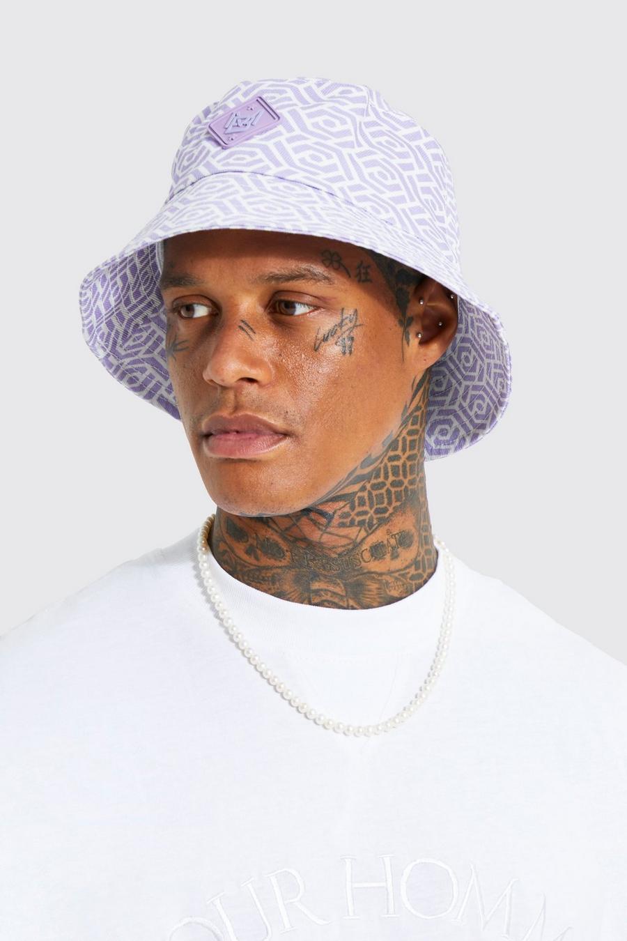 Lilac violet Rubber Badge All Over Print Bucket Hat