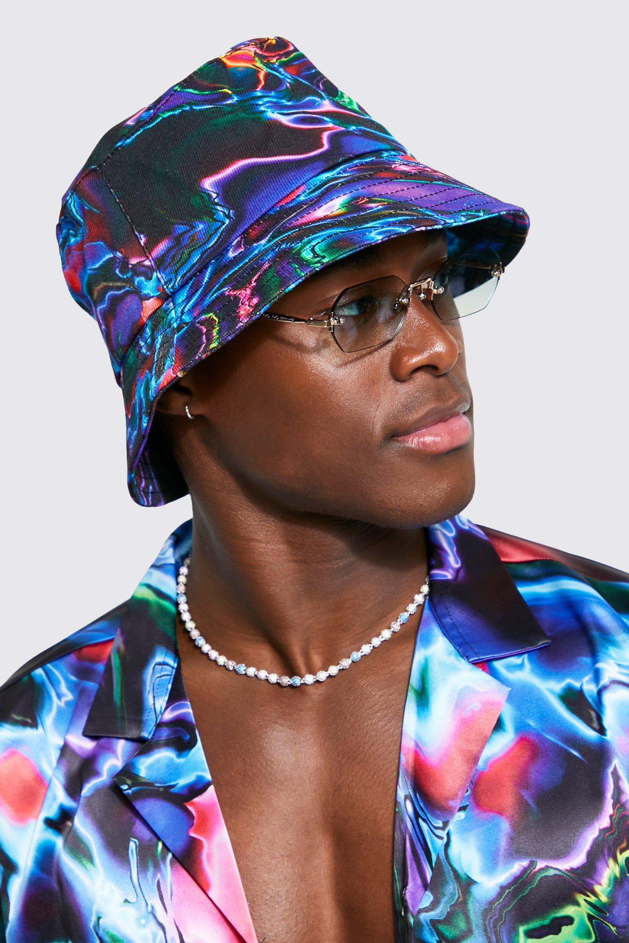 Electric All Over Print Bucket Hat | boohoo