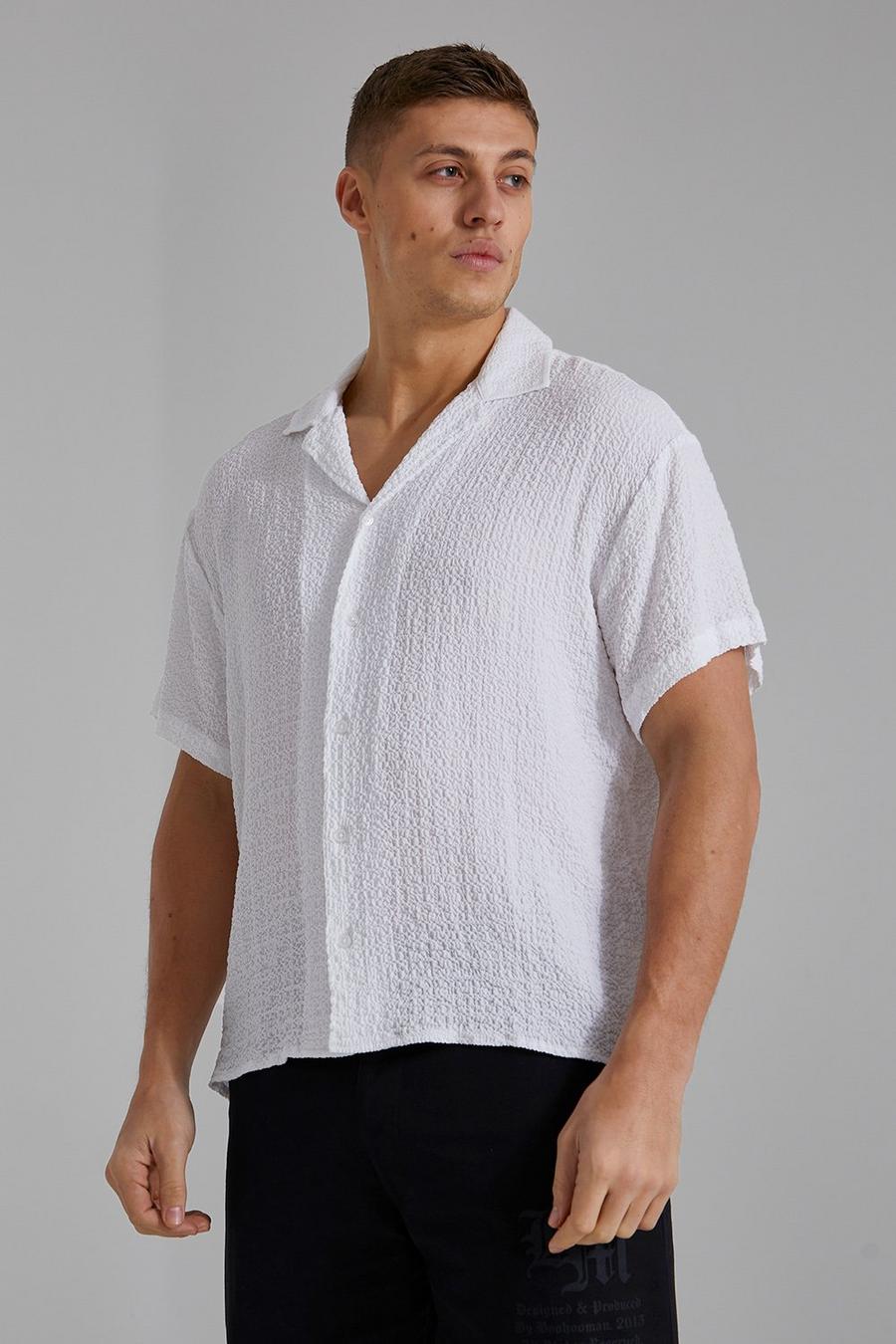 Men's Boxy Short Sleeve Extreme Crinkle Shirt