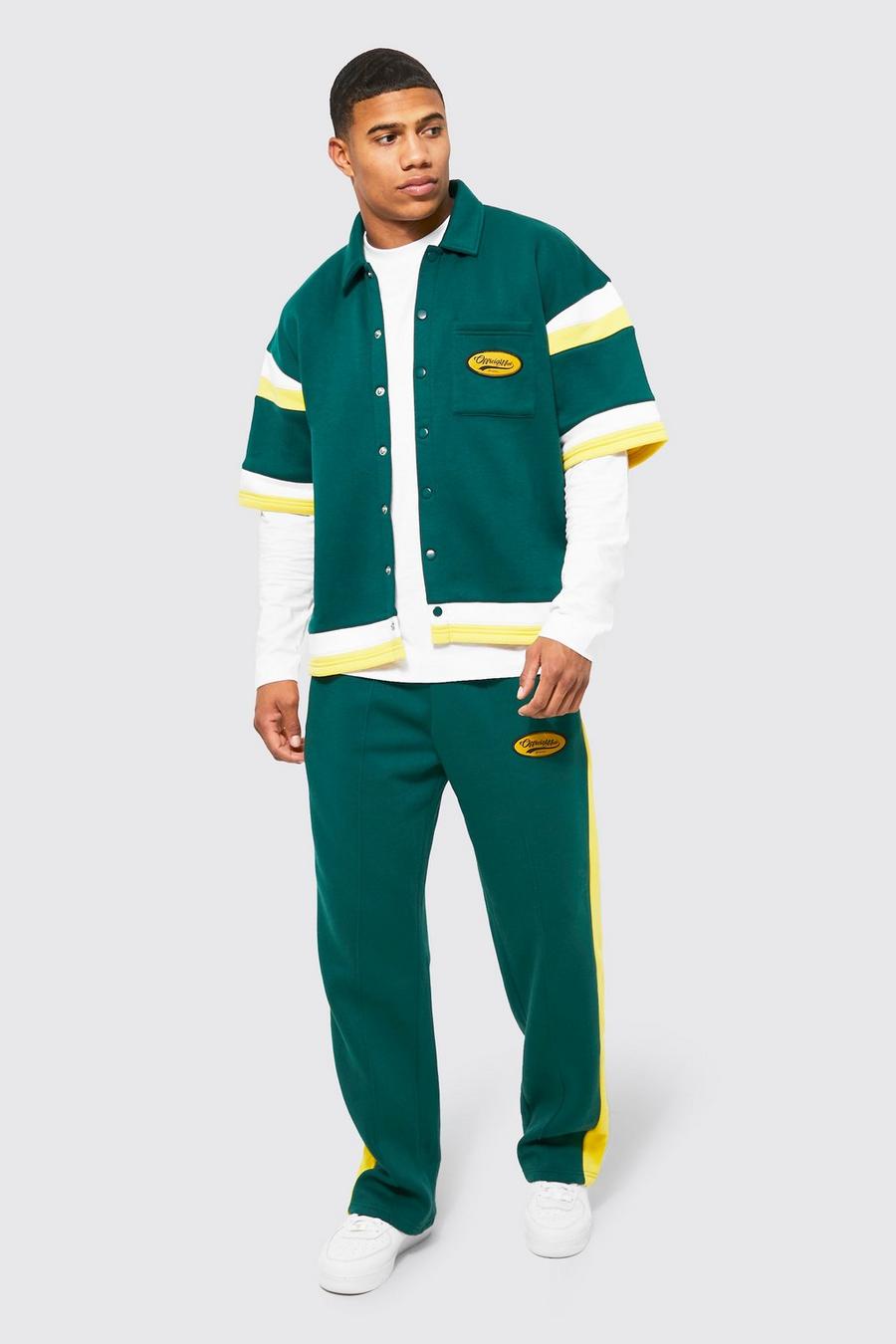 Forest Boxy Fit Varsity Shirt Tracksuit image number 1
